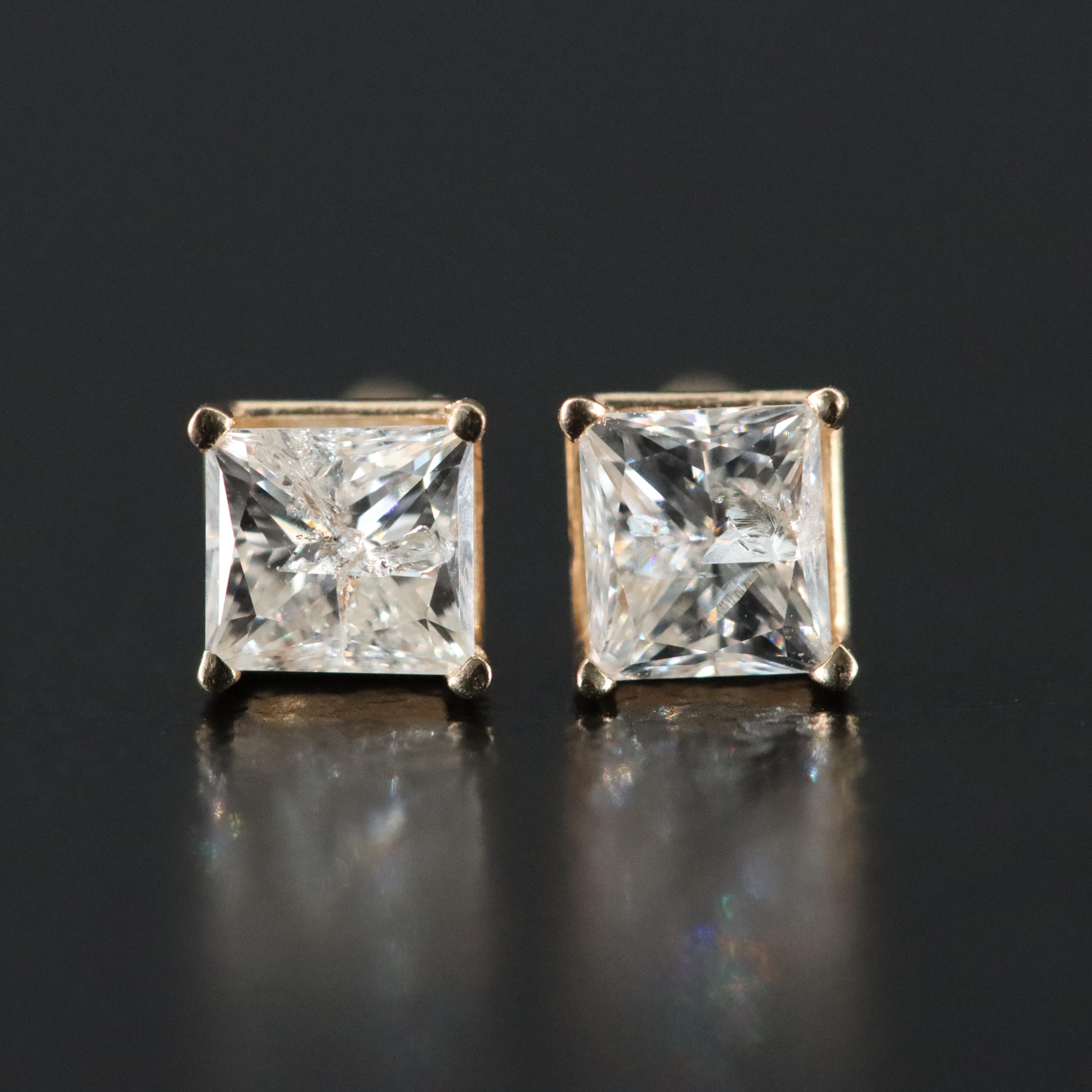 14K 0.52 CTW Diamond Solitaire Earrings
