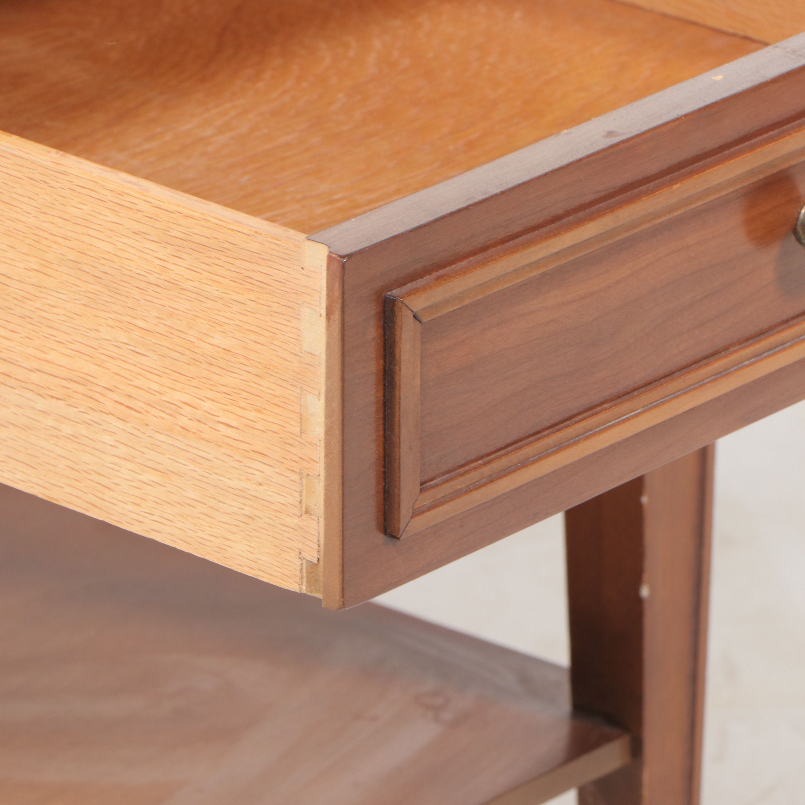 Mid Century Regency Style Single Drawer Side Tables, Mid to Late 20th Century