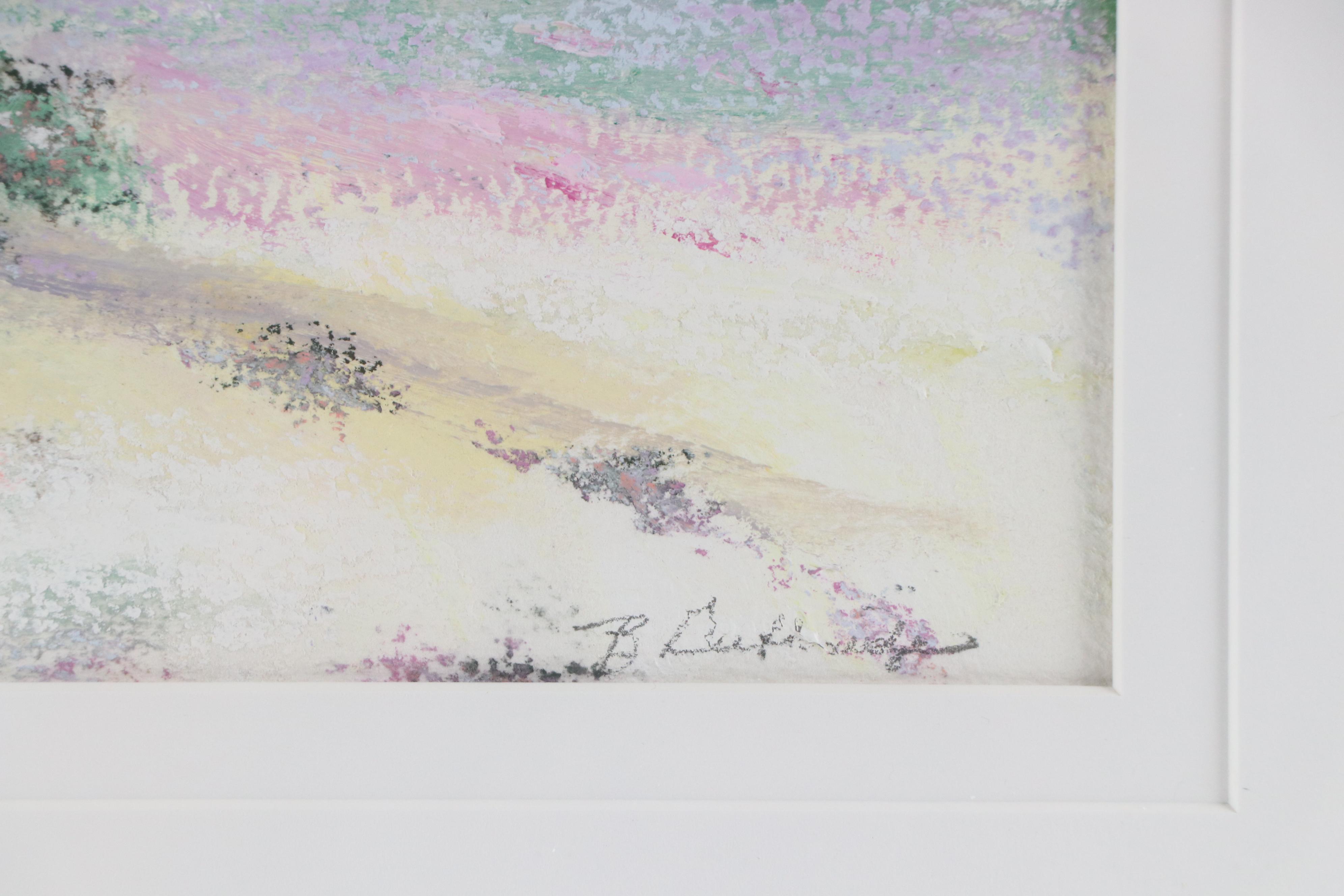 Watercolor Painting of Impressionistic Landscape, Late 20th - Early 21st Century