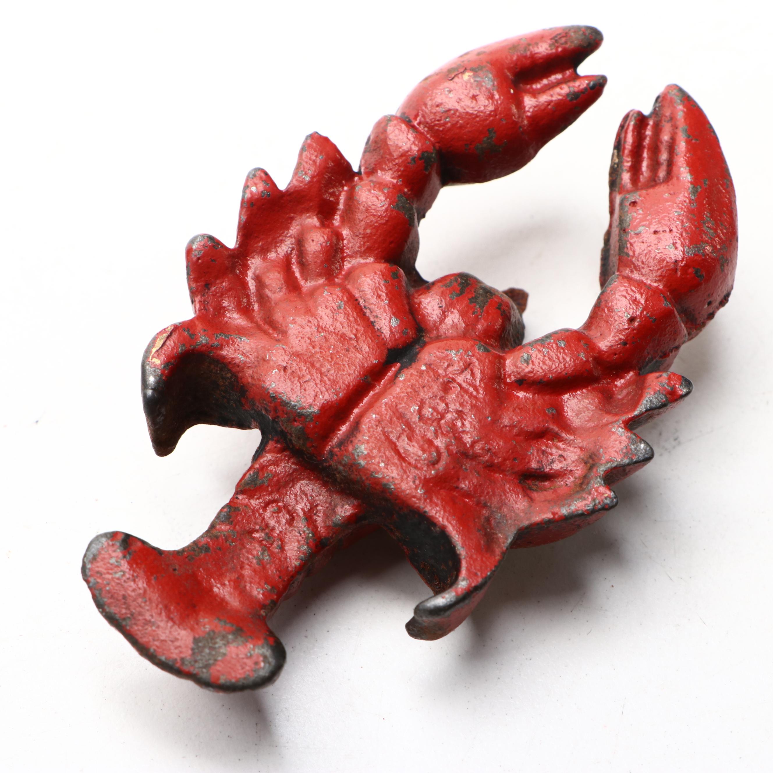Painted Cast Iron Blacksmith Figural Bottle Openers, Mid-20th Century