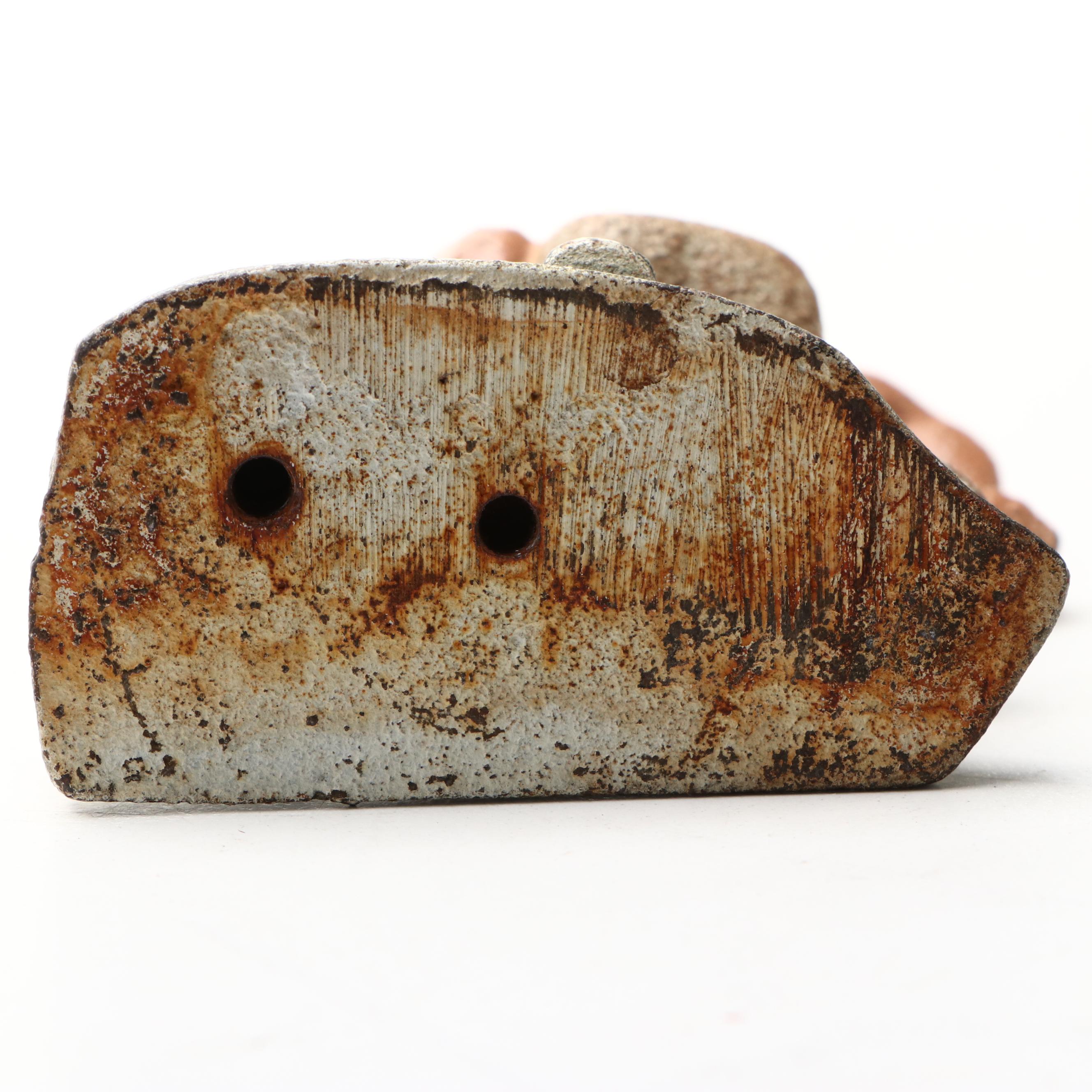 Painted Cast Iron Blacksmith Figural Bottle Openers, Mid-20th Century