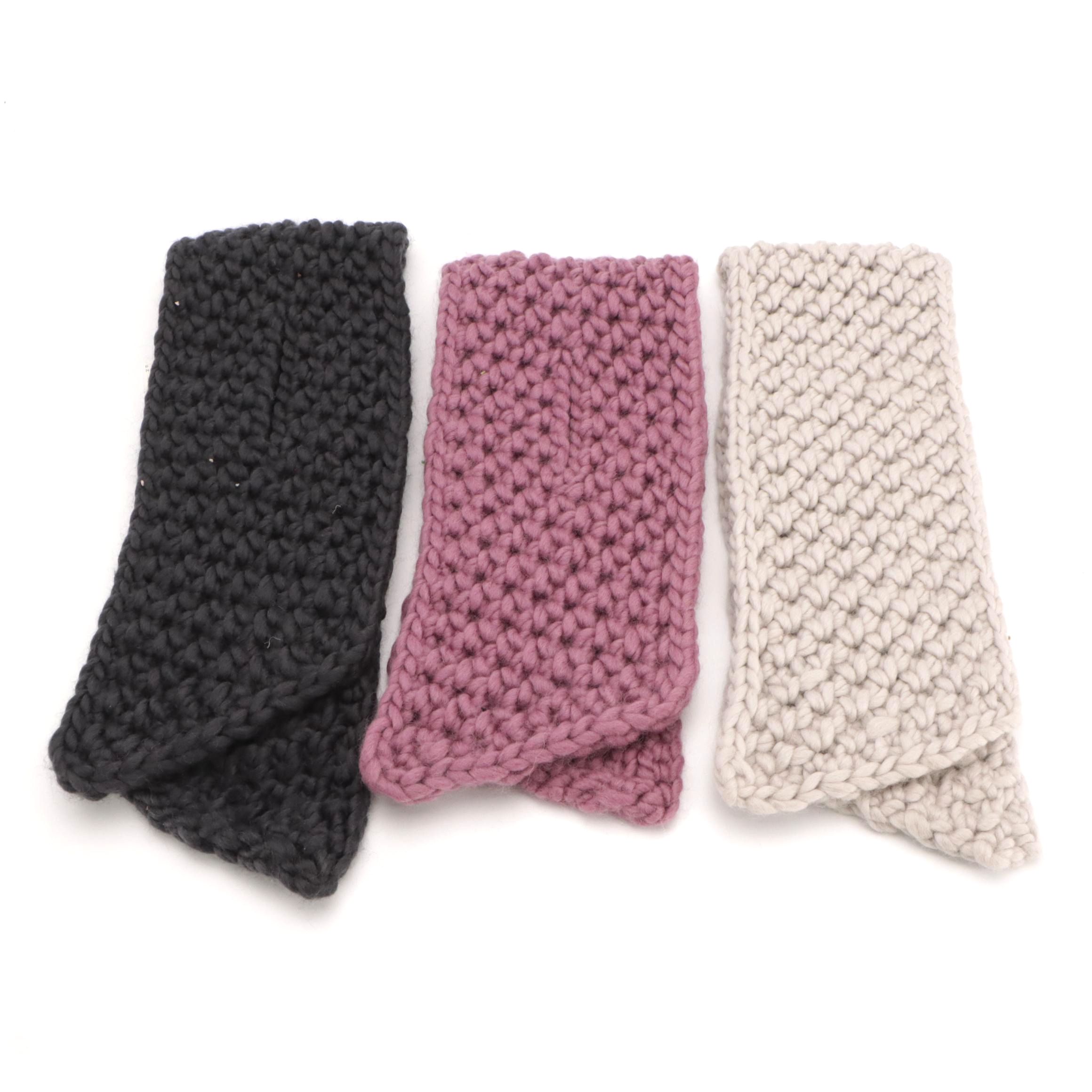 Wommelsdorff Chunky Knit Wool Scarves, With Tags