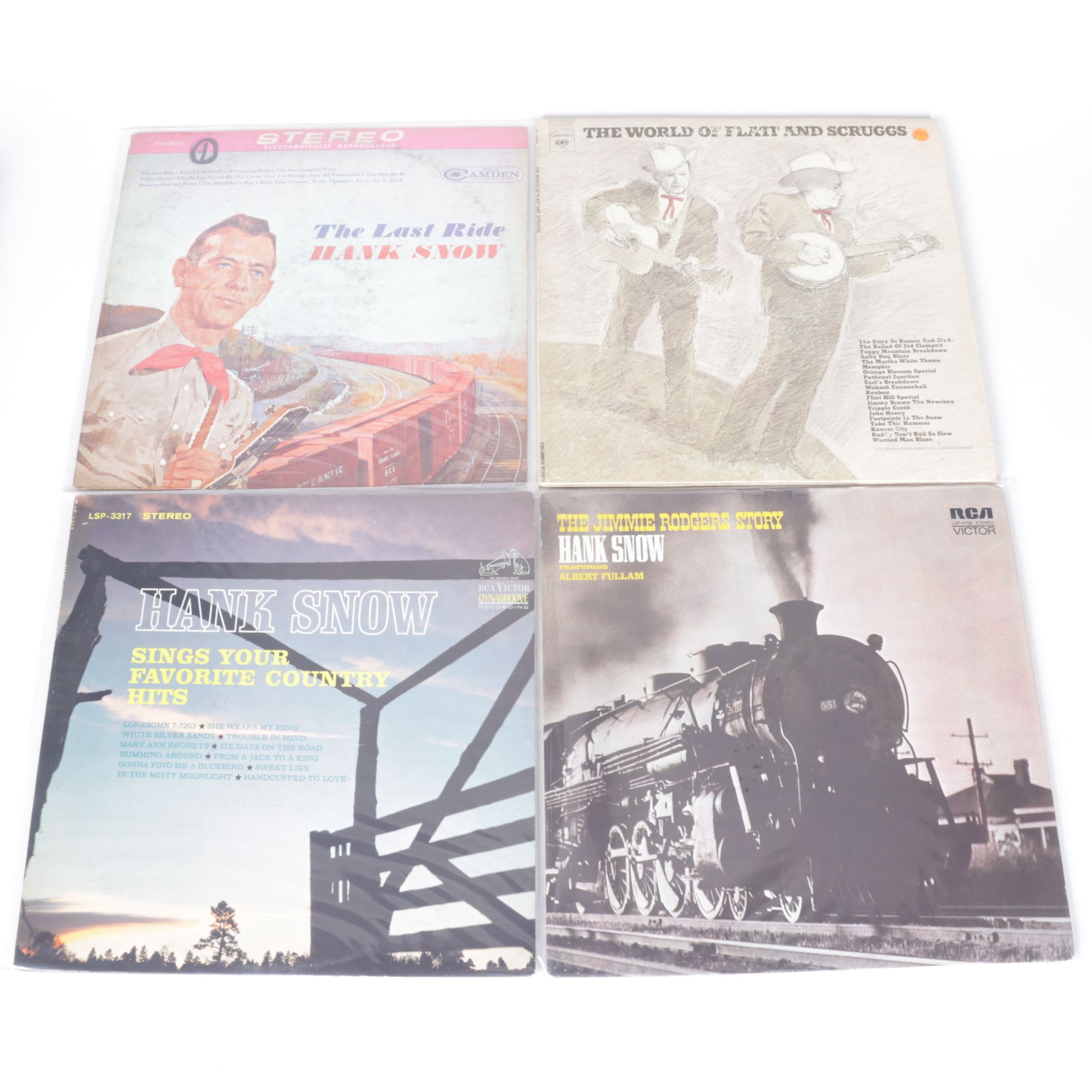 Flatt & Scruggs, Hank Snow & Other Country Vinyl Record Albums