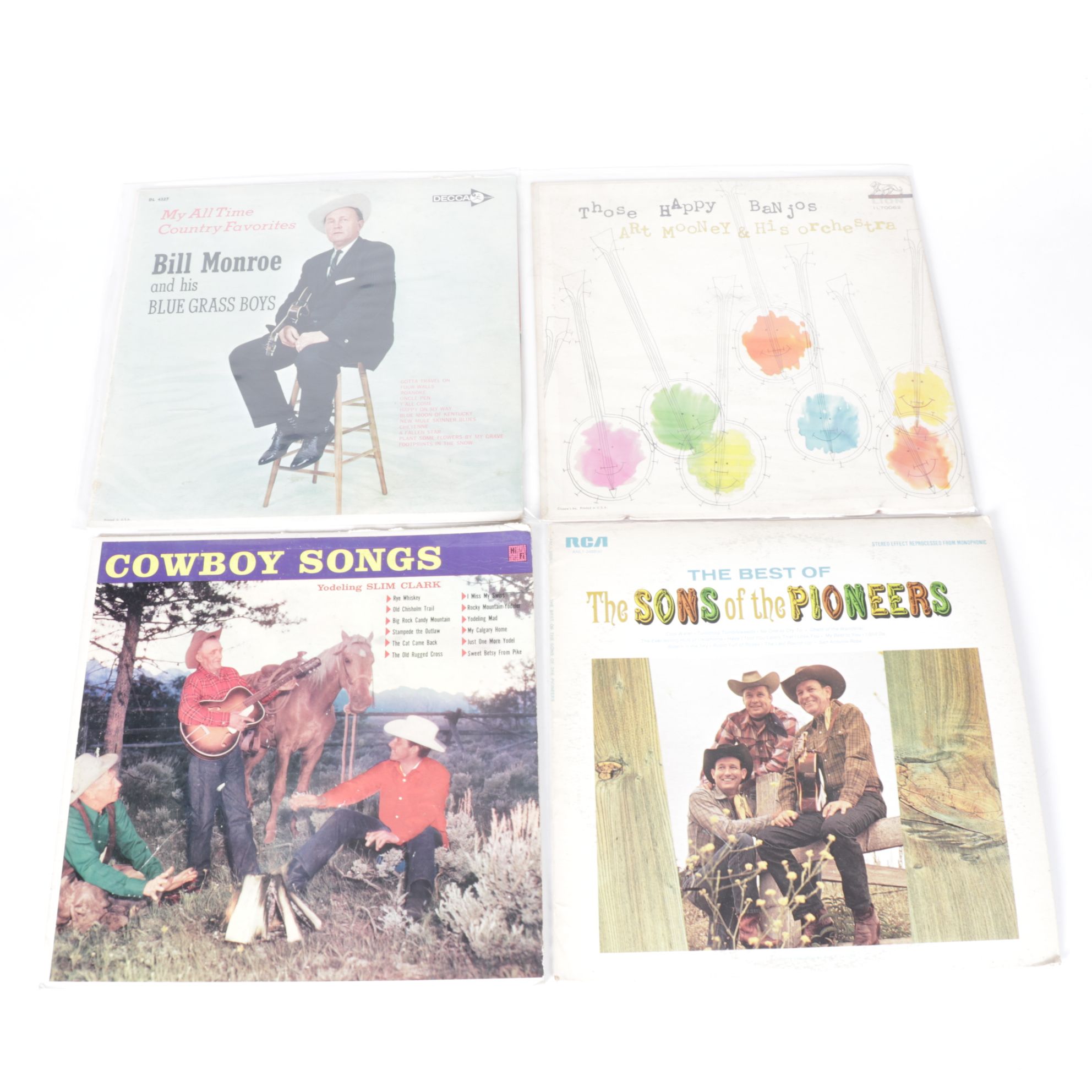 Flatt & Scruggs, Hank Snow & Other Country Vinyl Record Albums