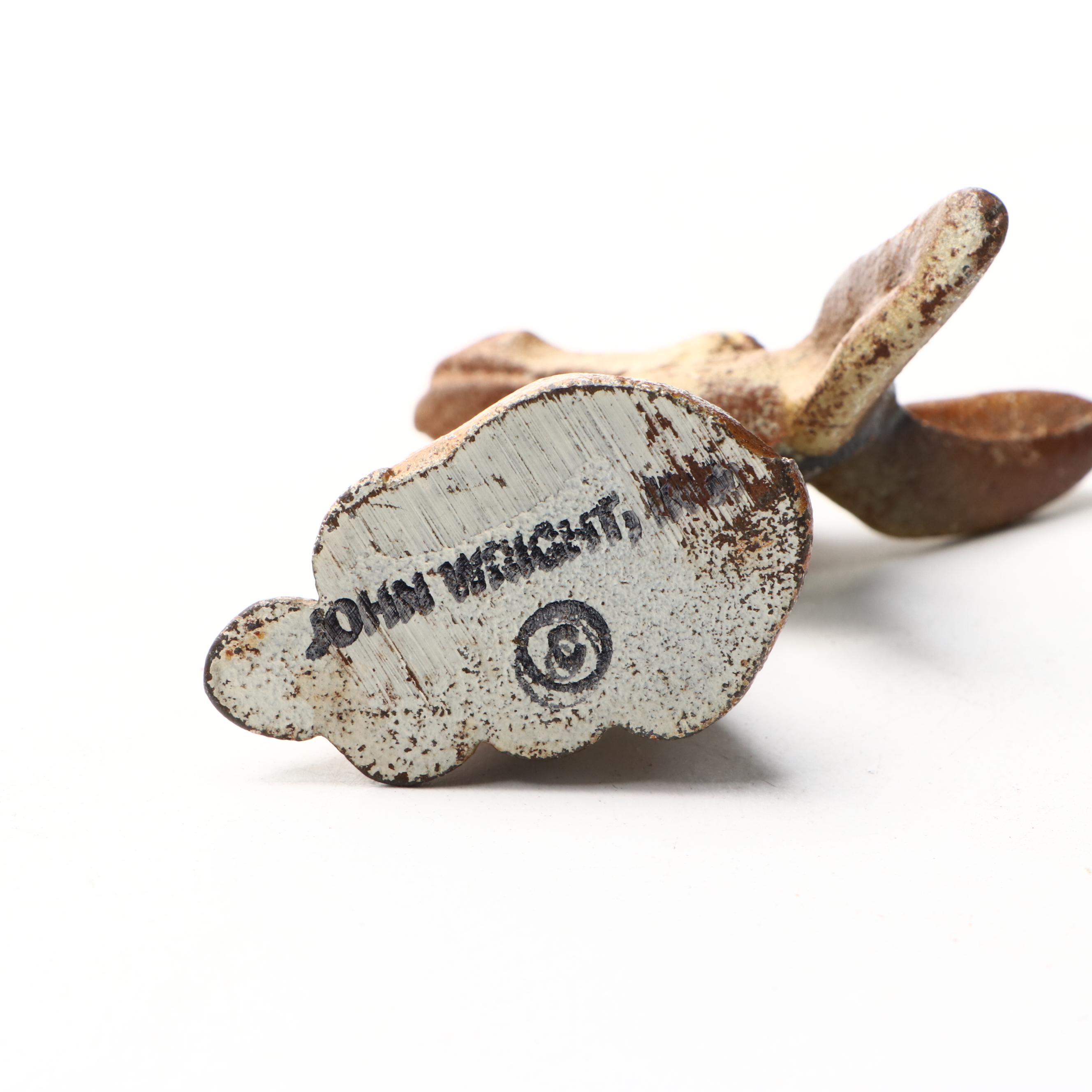 Painted Cast Iron Donkey, Dog, and Bird Bottle Openers, Mid-20th Century