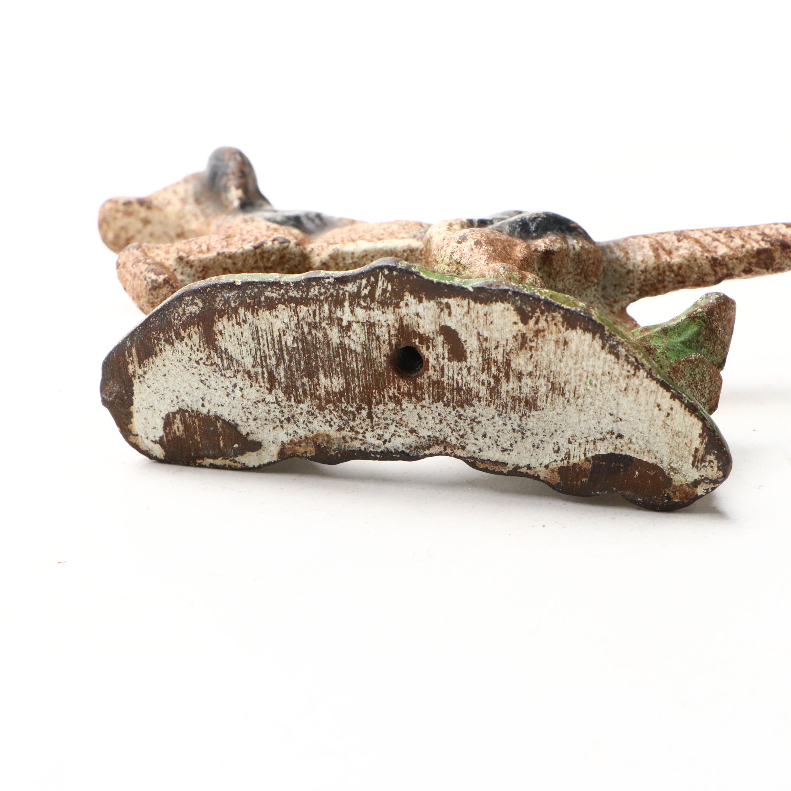 Painted Cast Iron Donkey, Dog, and Bird Bottle Openers, Mid-20th Century