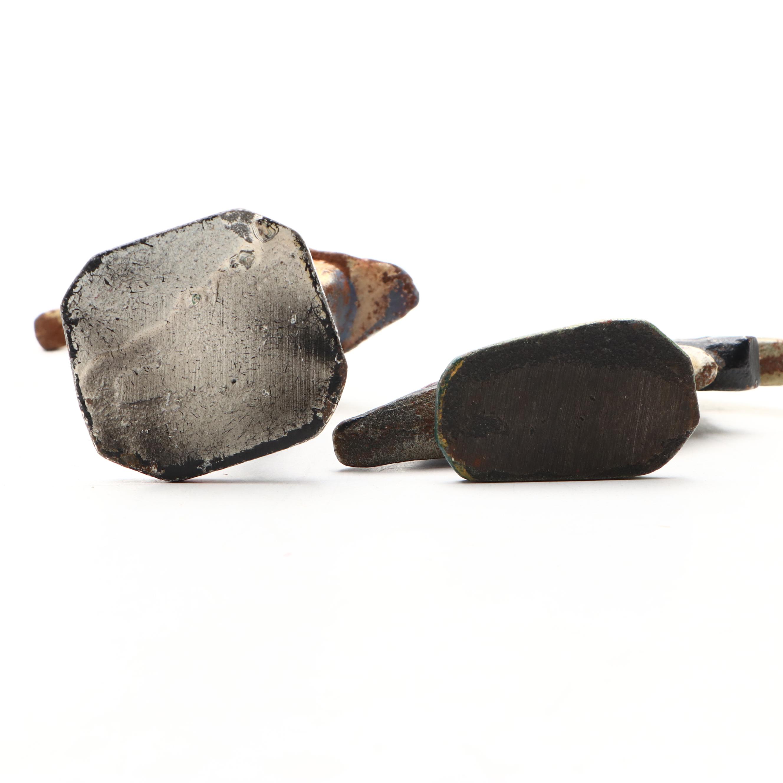 Painted Cast Iron Donkey, Dog, and Bird Bottle Openers, Mid-20th Century