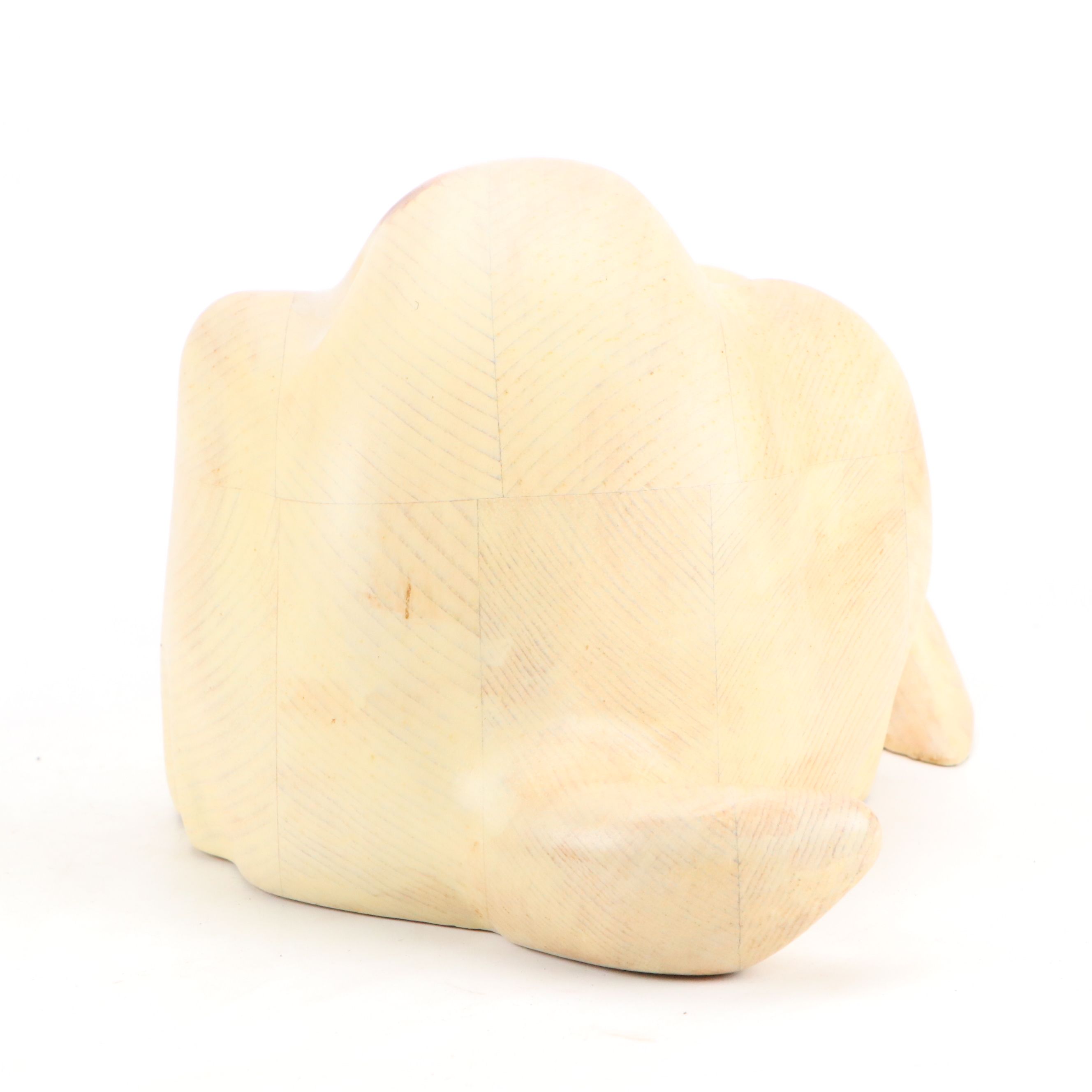 Bradford E. Horn Carved Wooden Rabbit, 1987