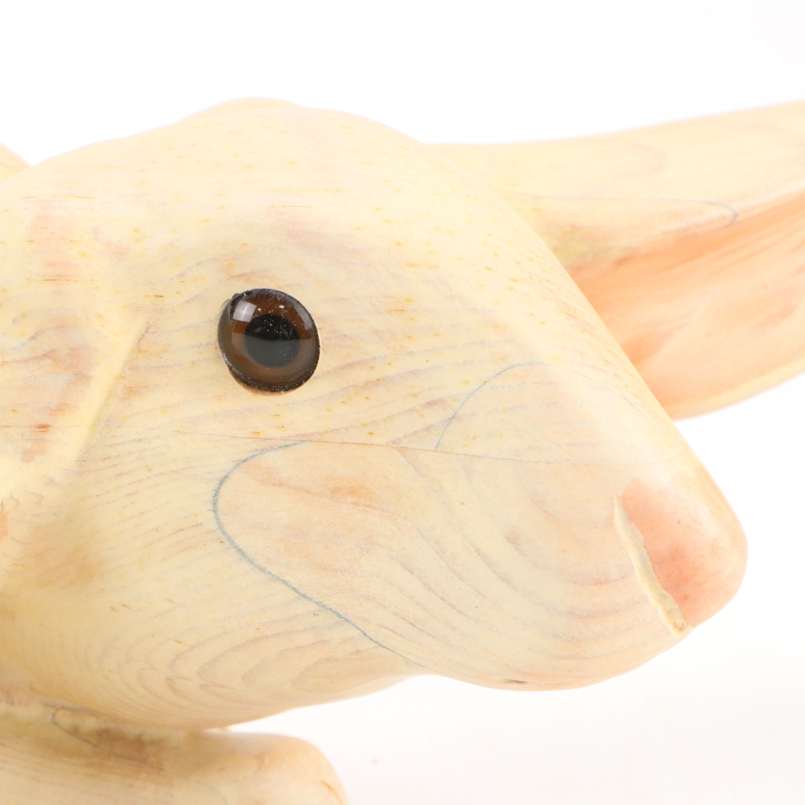 Bradford E. Horn Carved Wooden Rabbit, 1987