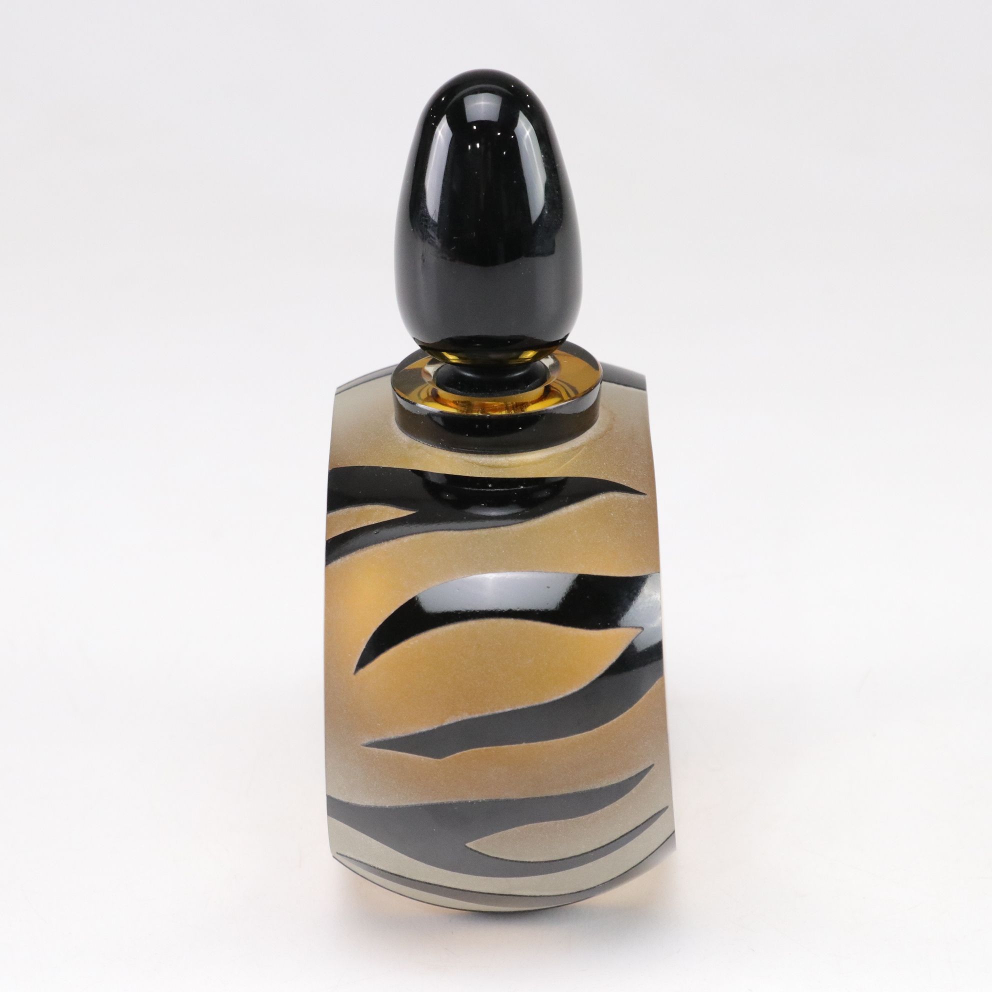 Correia Etched Limited Edition Art Glass Perfume Bottle, 2001