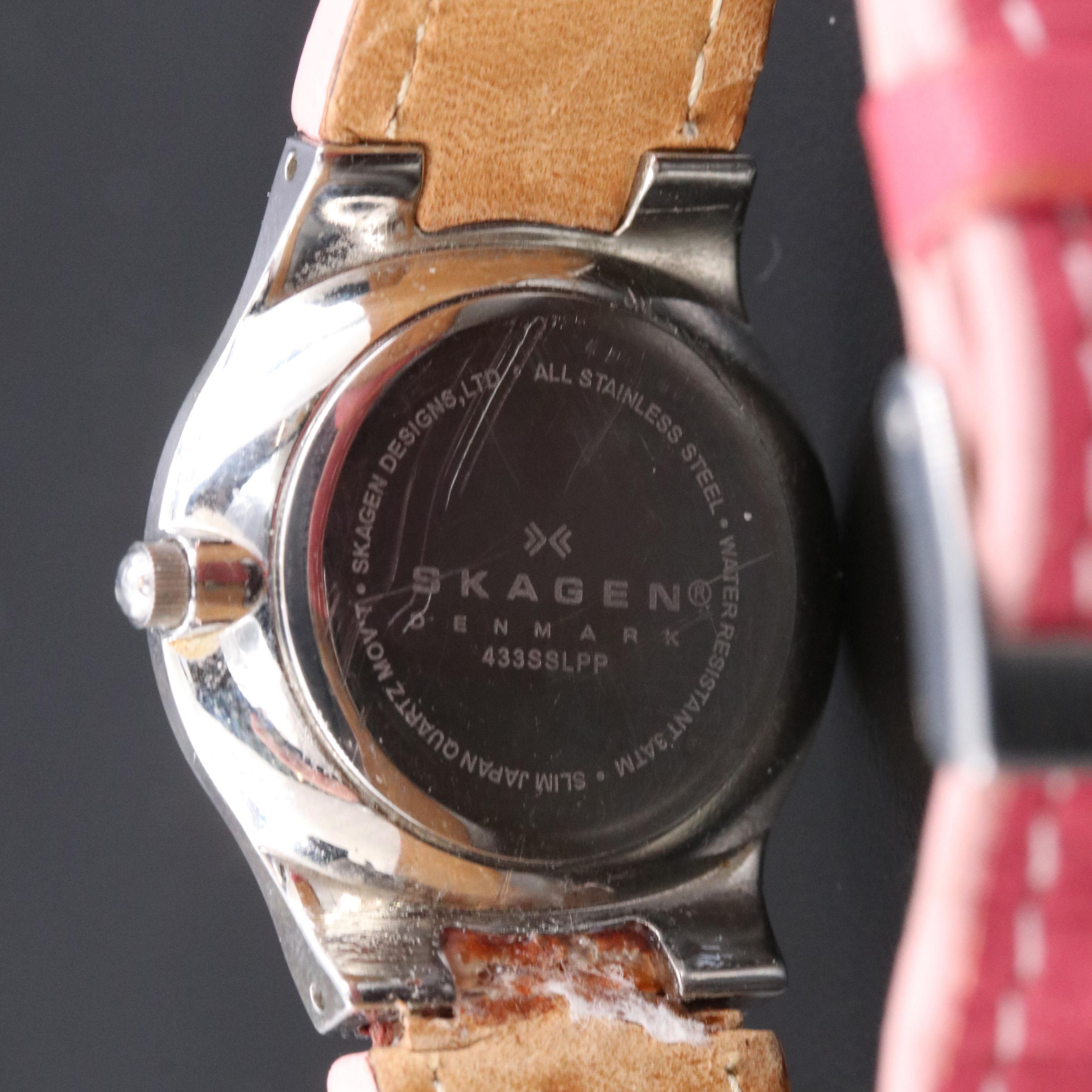 Skagen Denmark Steel Mother-of-Pearl Dial Slim Quartz Watch