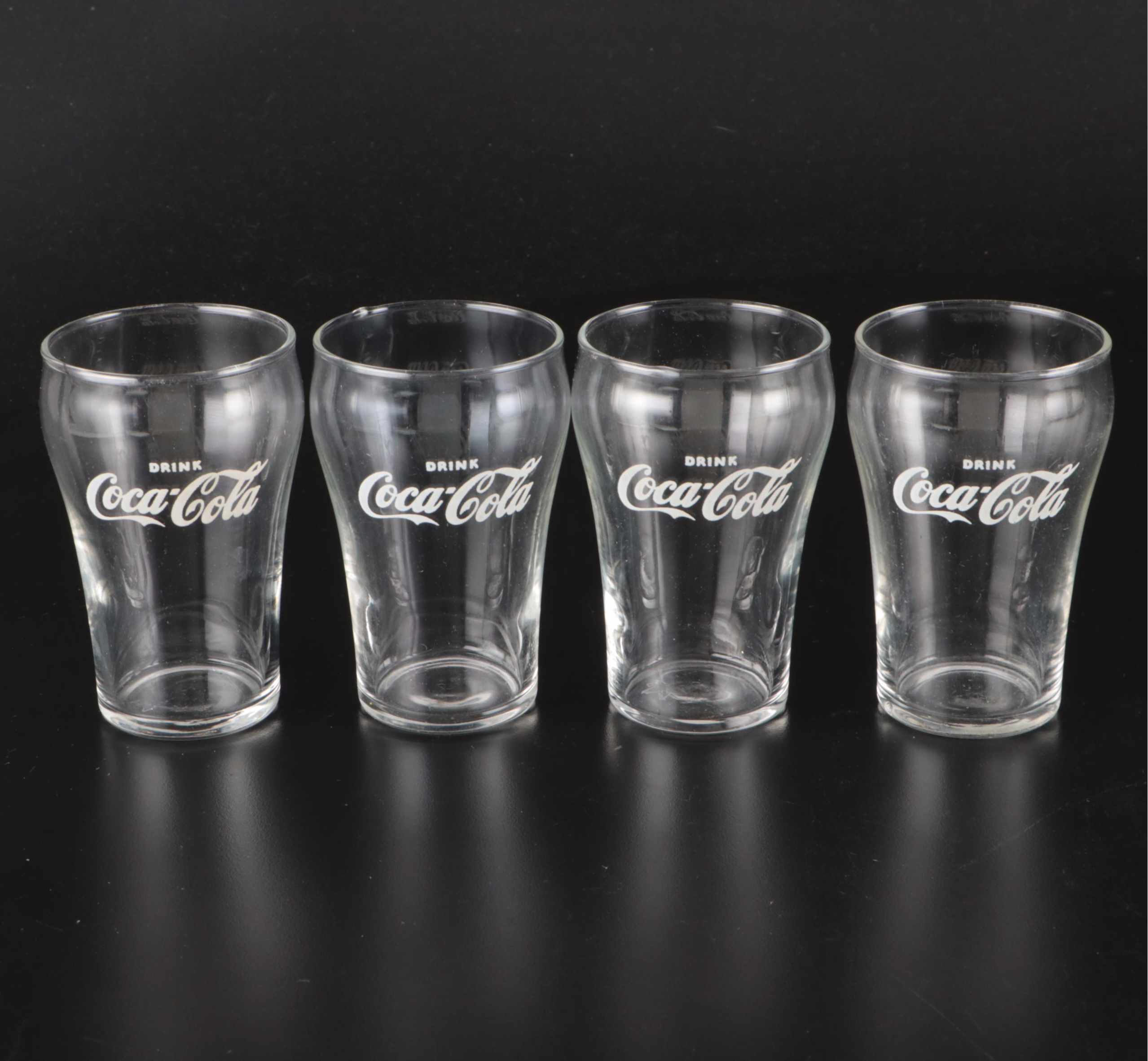 Fire King "Esso Tiger" Milk Glass Mugs with Coca-Cola Glasses and Fiesta Mugs