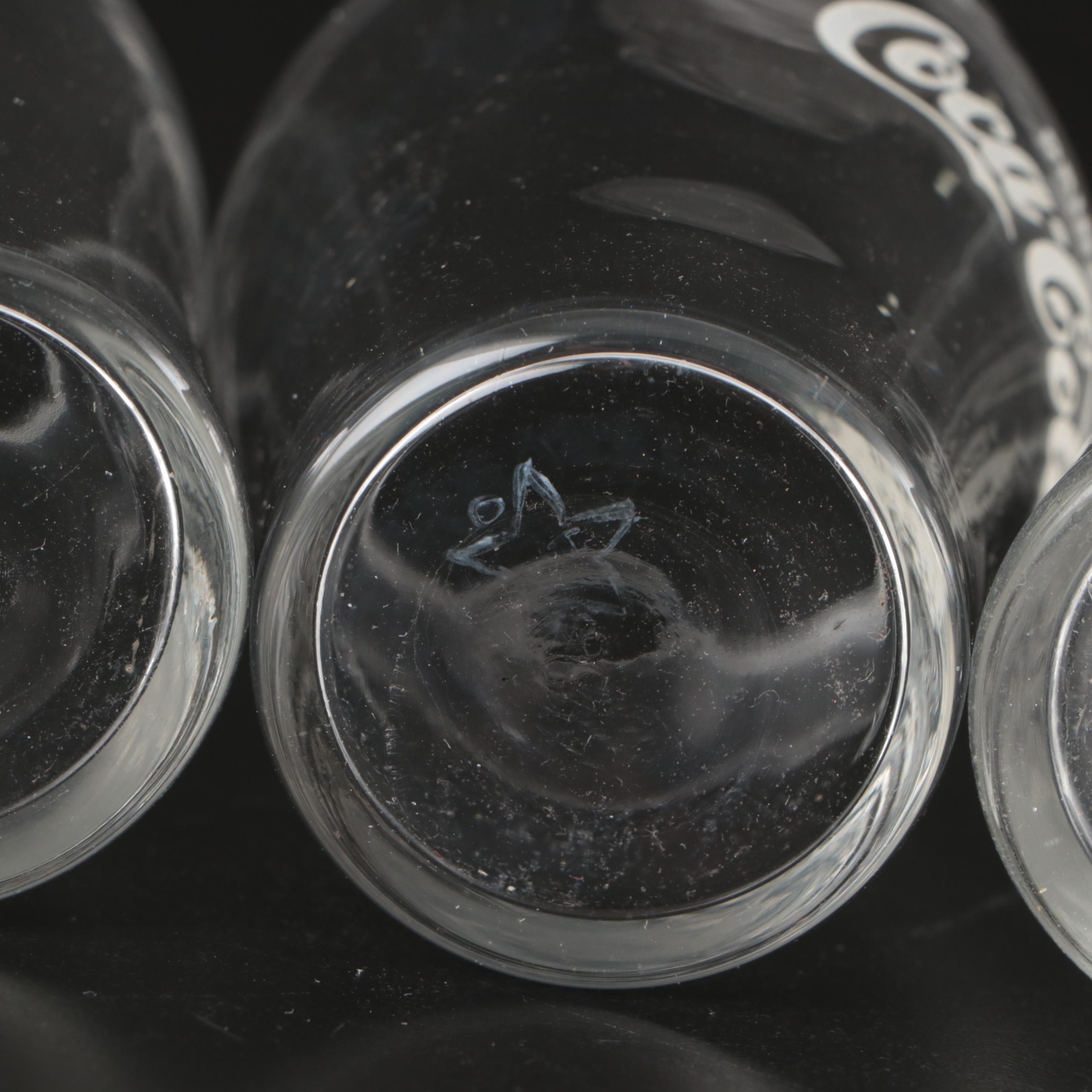 Fire King "Esso Tiger" Milk Glass Mugs with Coca-Cola Glasses and Fiesta Mugs