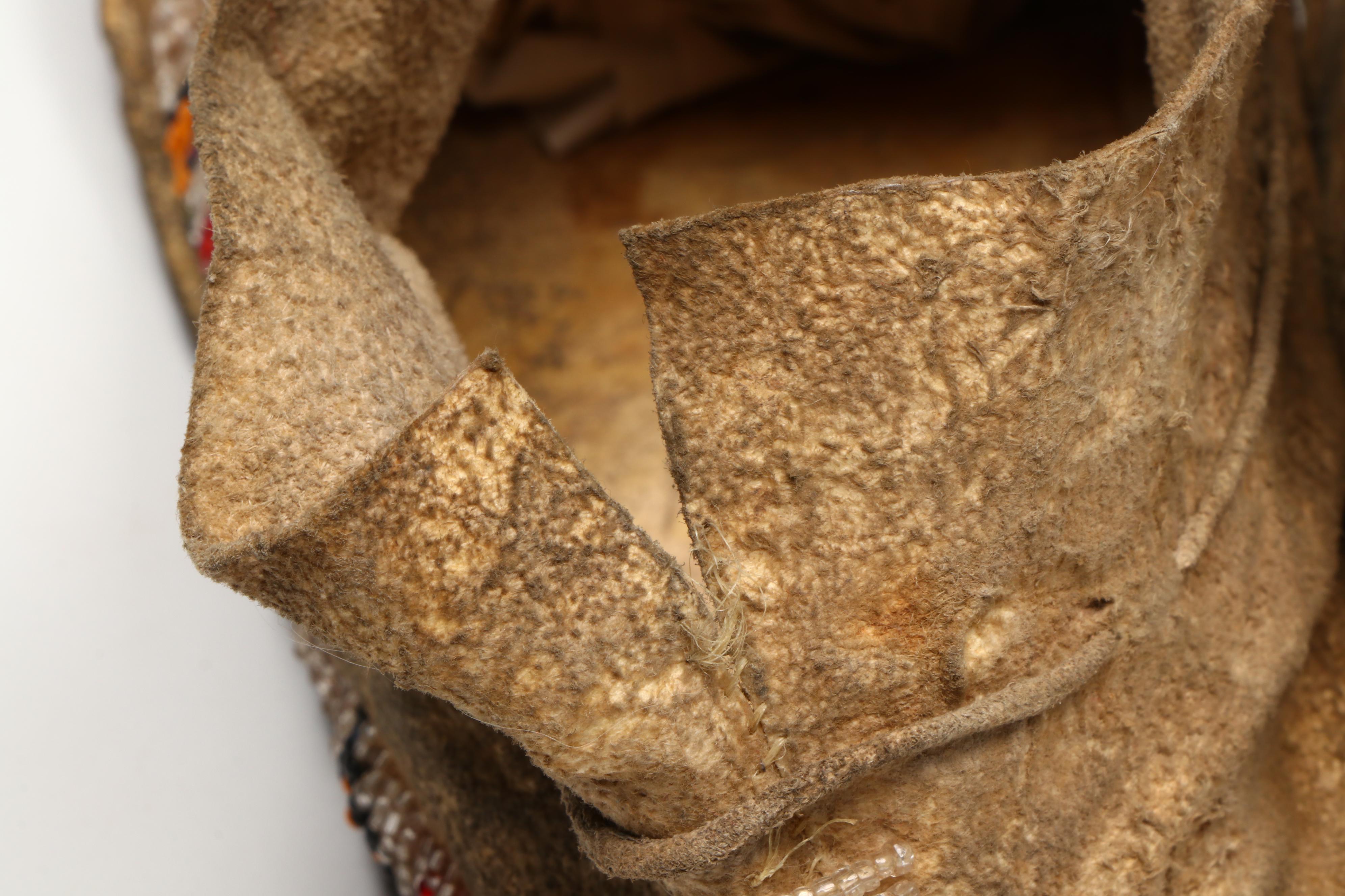 Indigenous Plateau Beaded Hide Moccasins