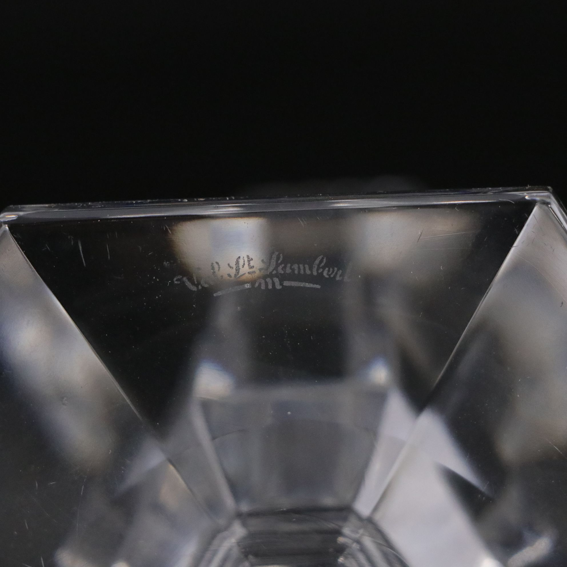 Waterford and Val St. Lambert Crystal Candlesticks and Baccarat Crystal Clock