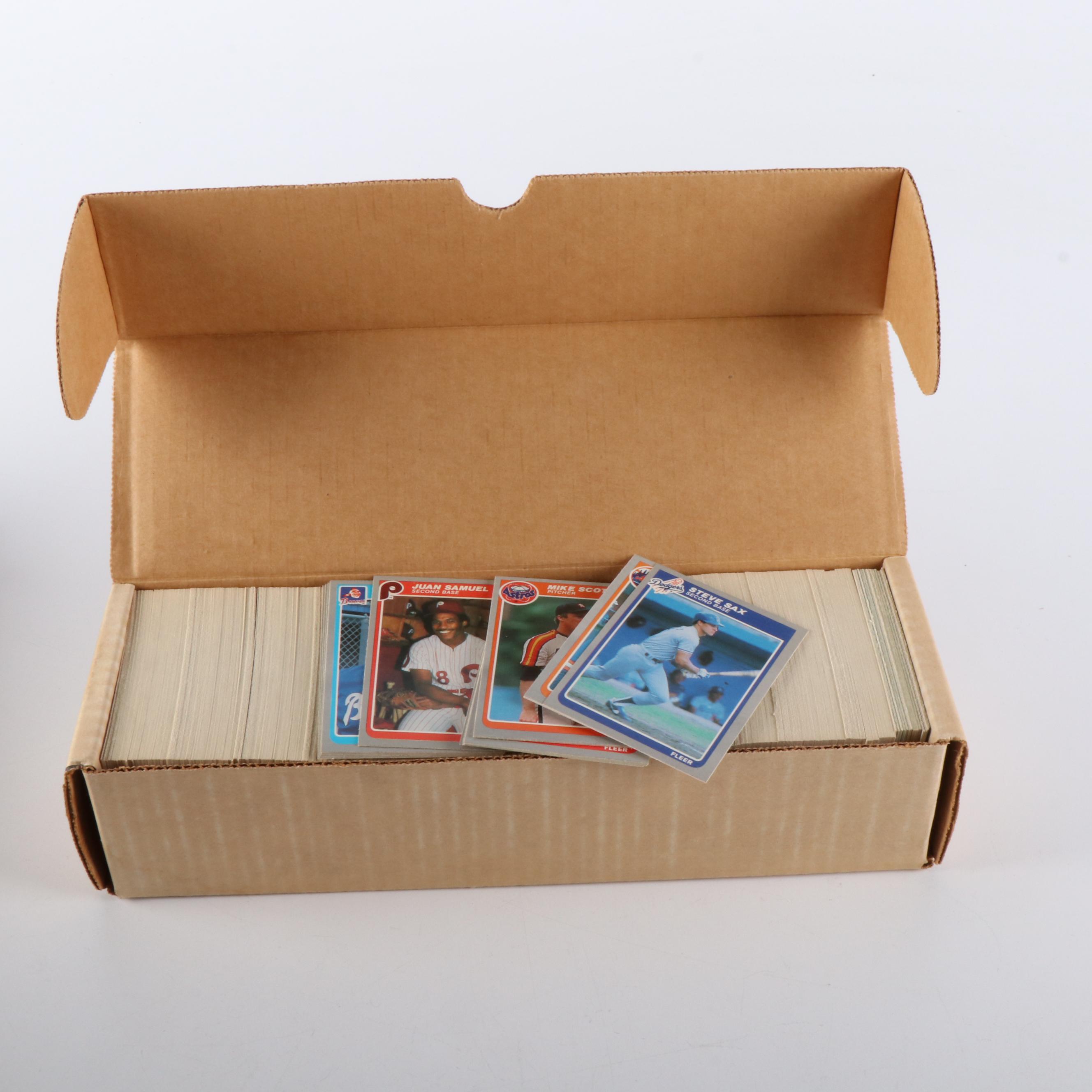 Topps, Fleer, and Donruss Baseball Card Sets with Clemens & Puckett Rookies
