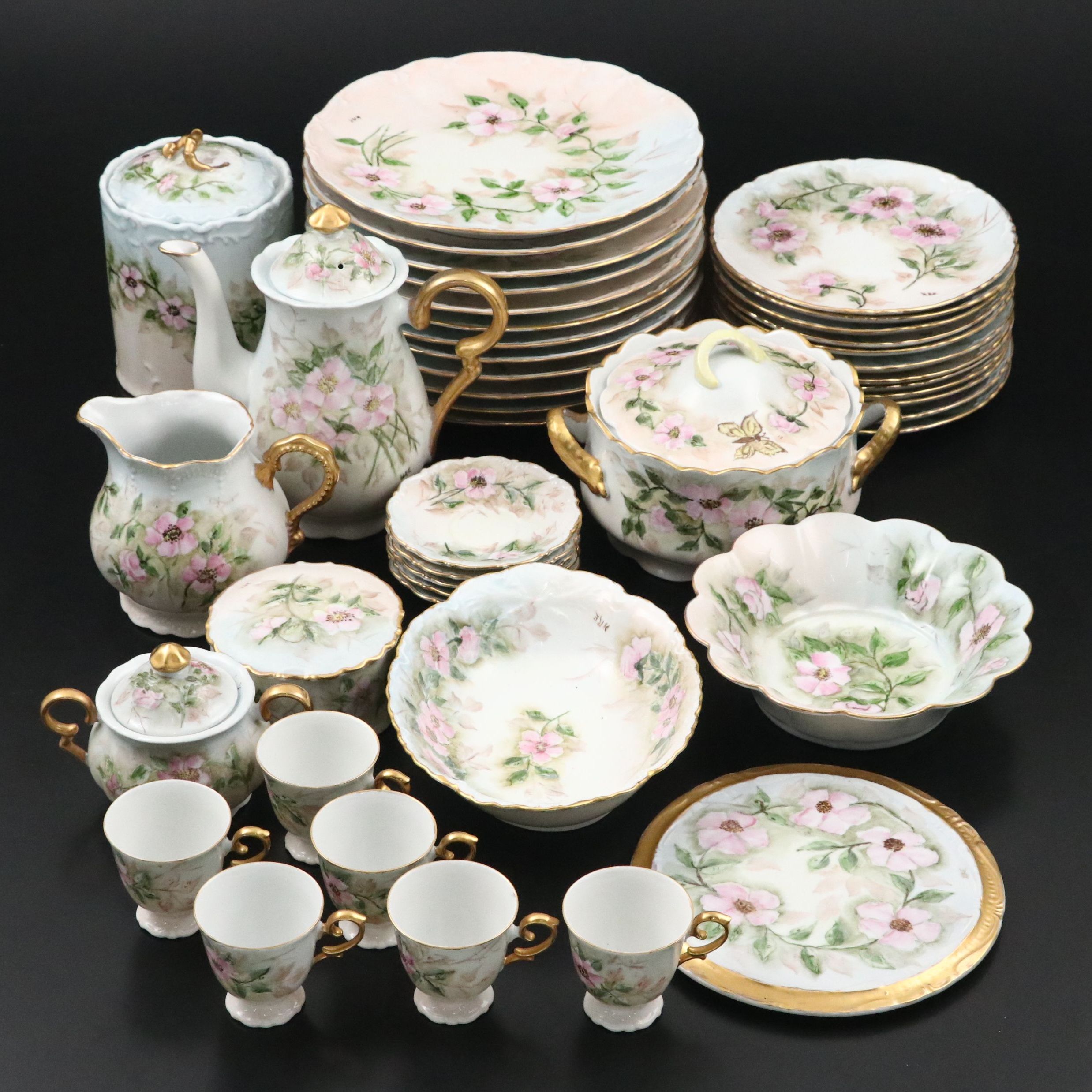 Bareuther Bavarian Hand-Painted Ceramic Dinnerware