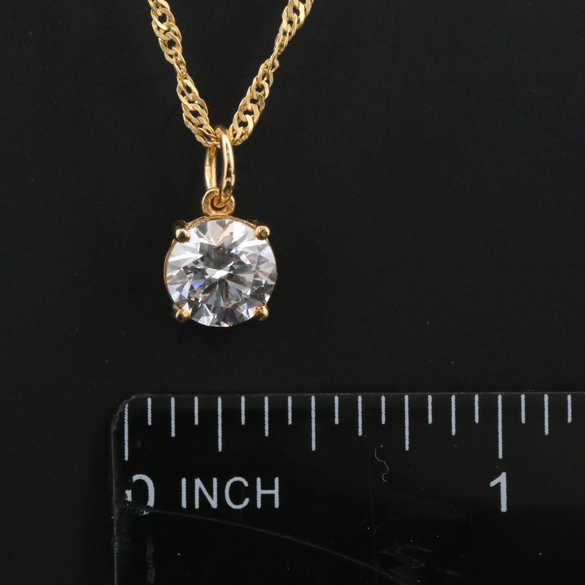 14K and 10K 1.51 CT Lab Grown Diamond Solitaire Pendant Necklace with IGI Report