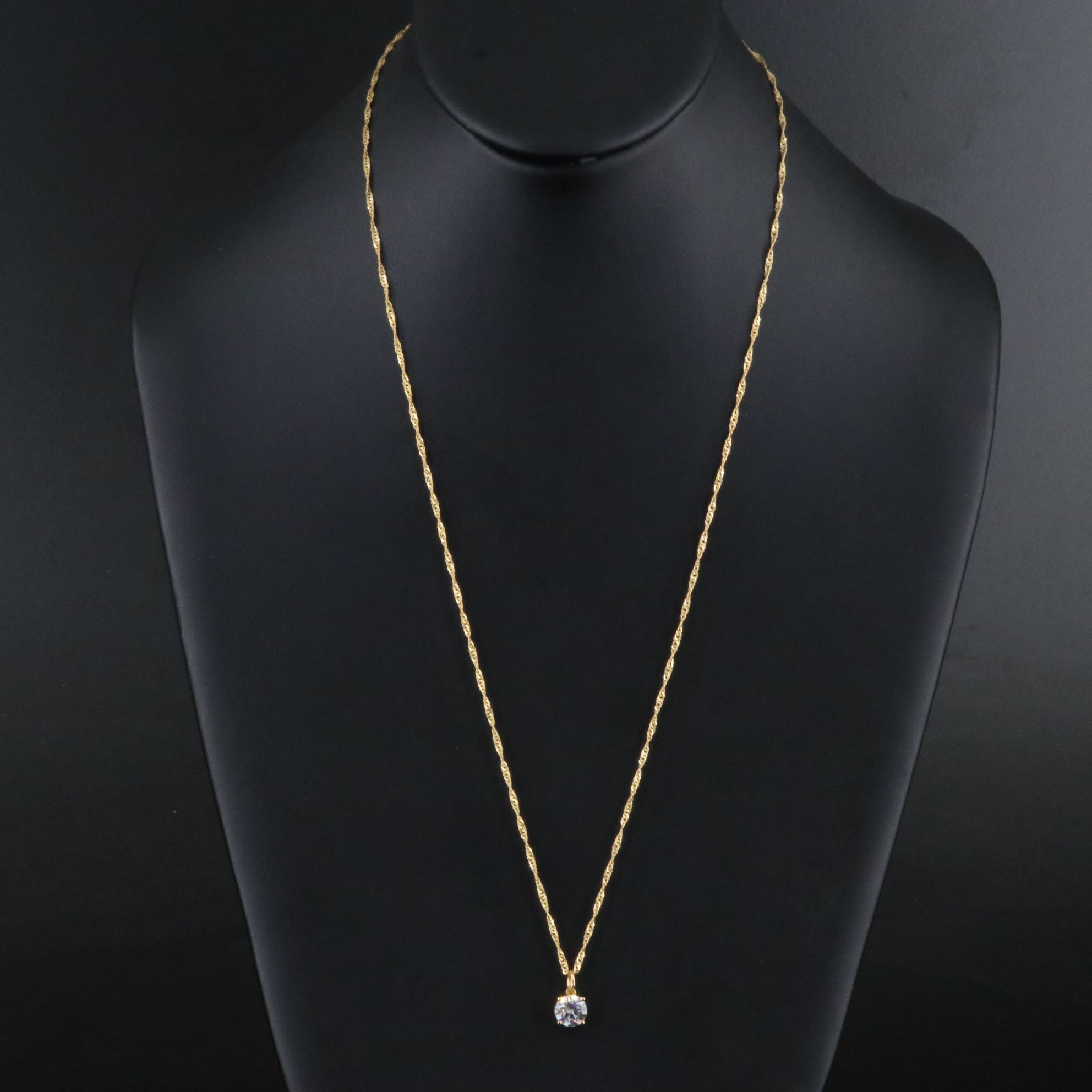 14K and 10K 1.51 CT Lab Grown Diamond Solitaire Pendant Necklace with IGI Report