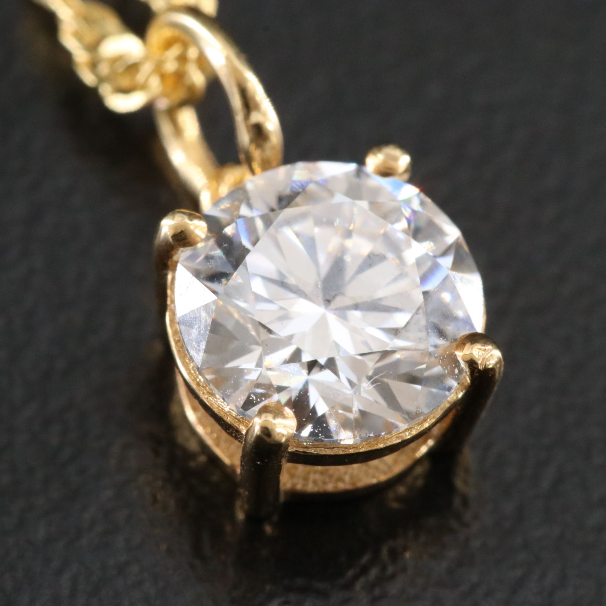 14K and 10K 1.51 CT Lab Grown Diamond Solitaire Pendant Necklace with IGI Report