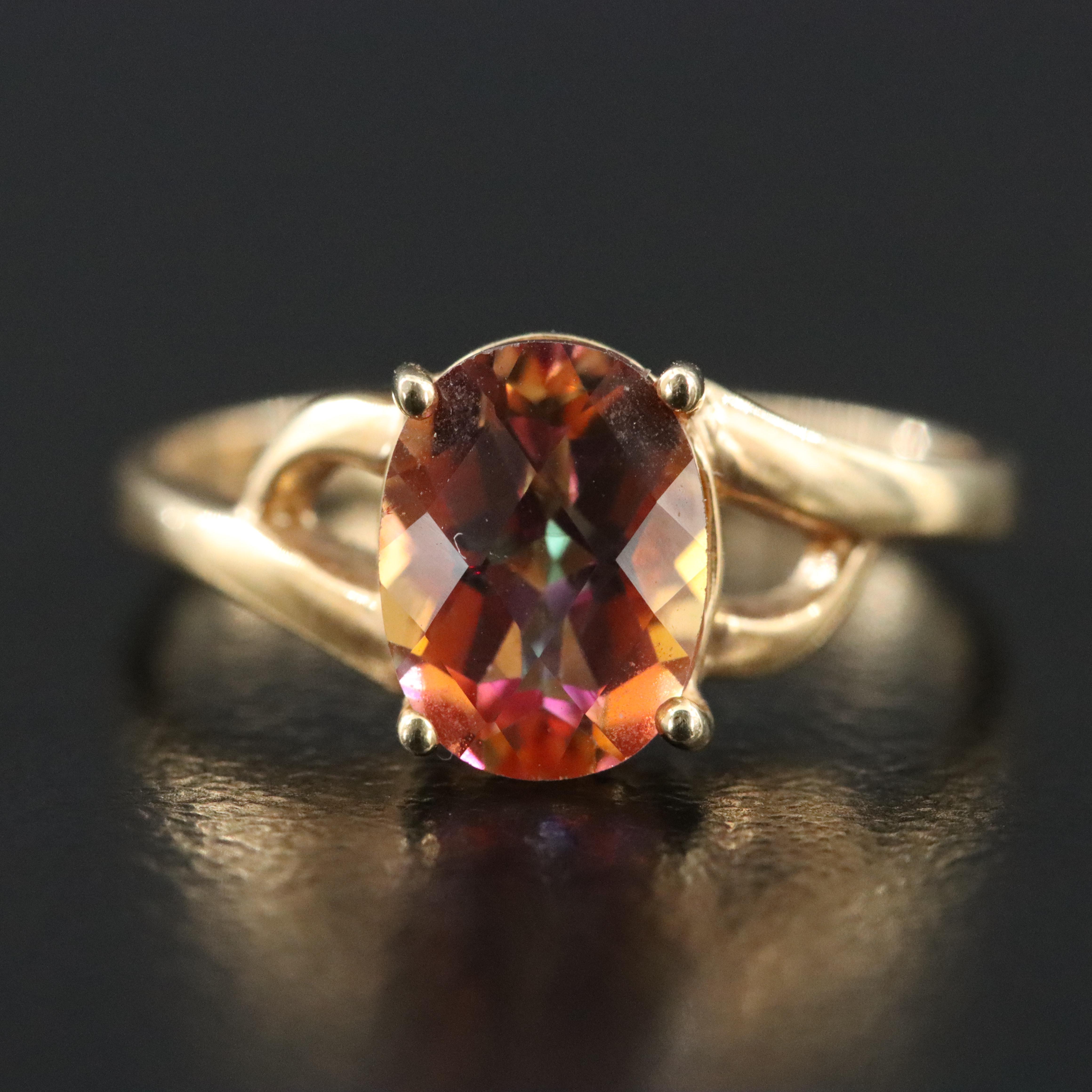 14K Mystic Topaz Ring