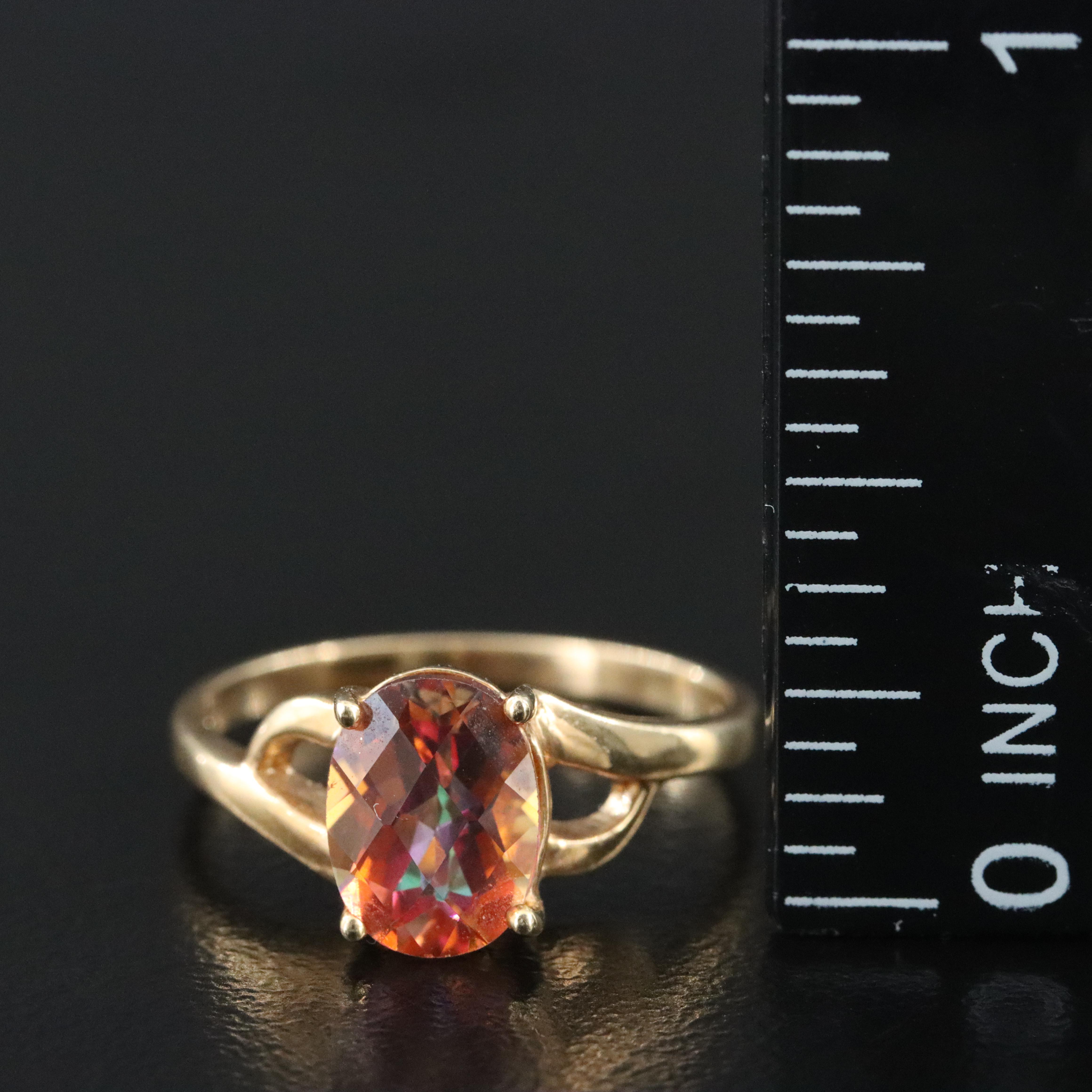 14K Mystic Topaz Ring
