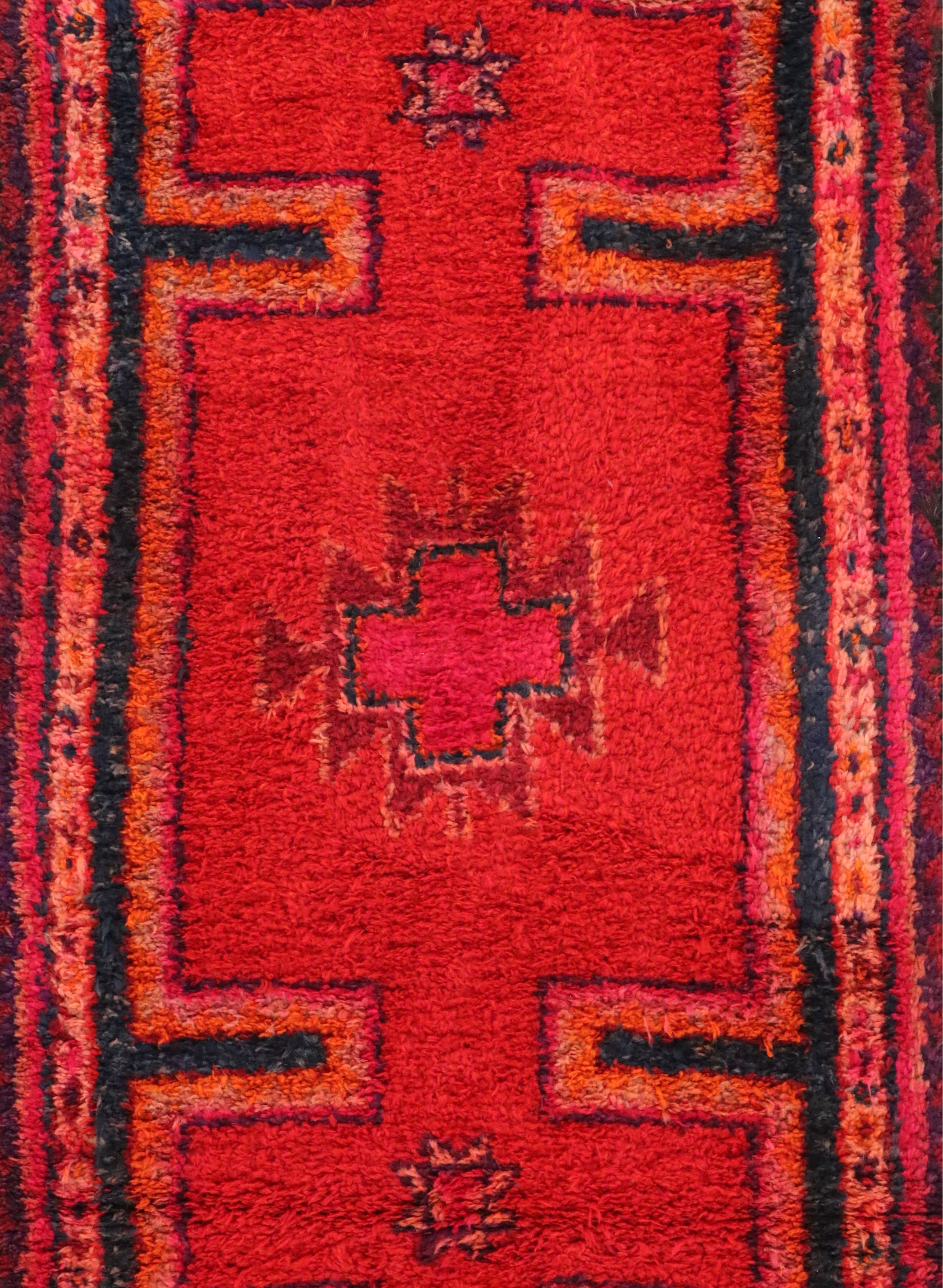 3'3 x 11'11 Hand-Knotted Moroccan Berber Long Rug