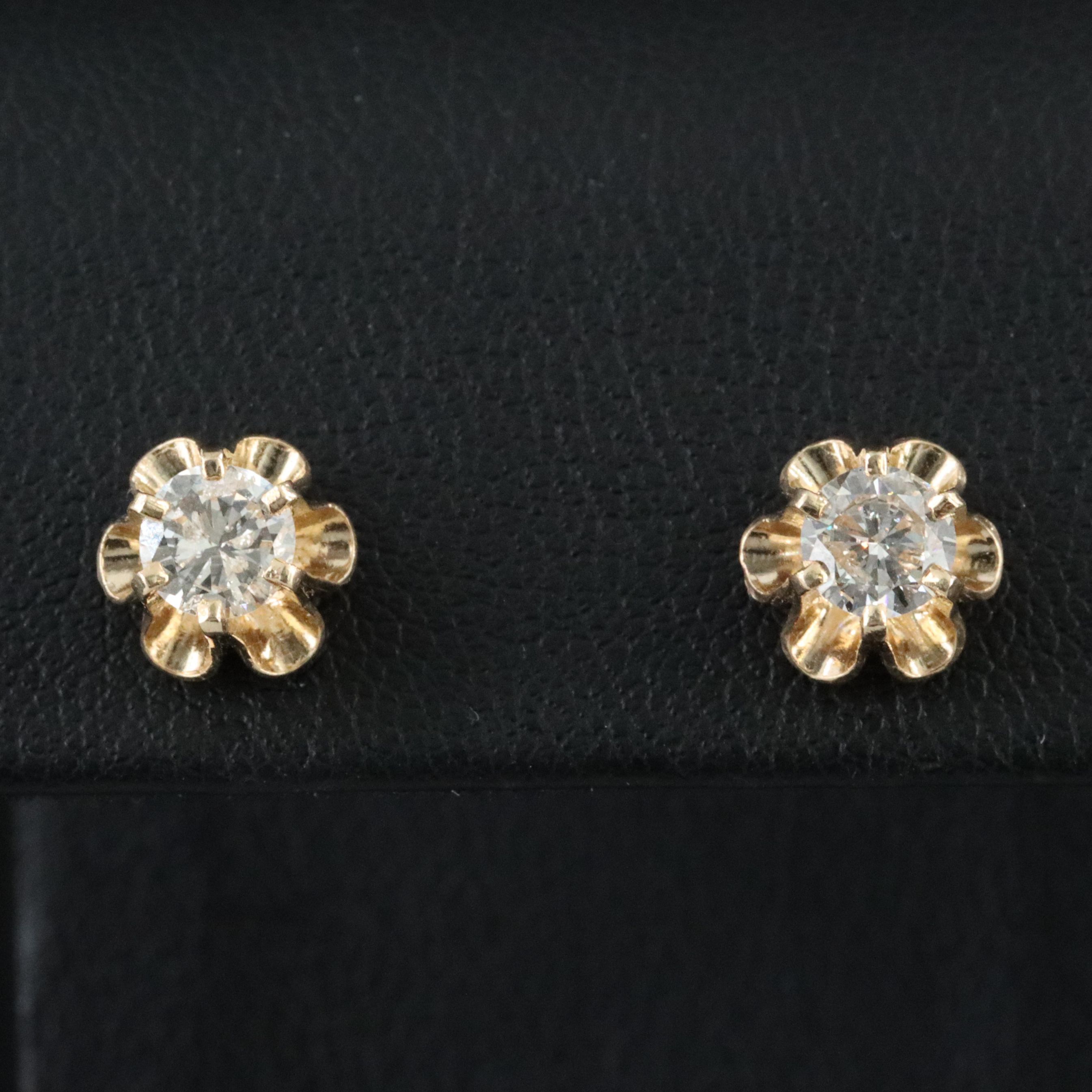 14K 0.81 CTW Diamond Buttercup Earrings