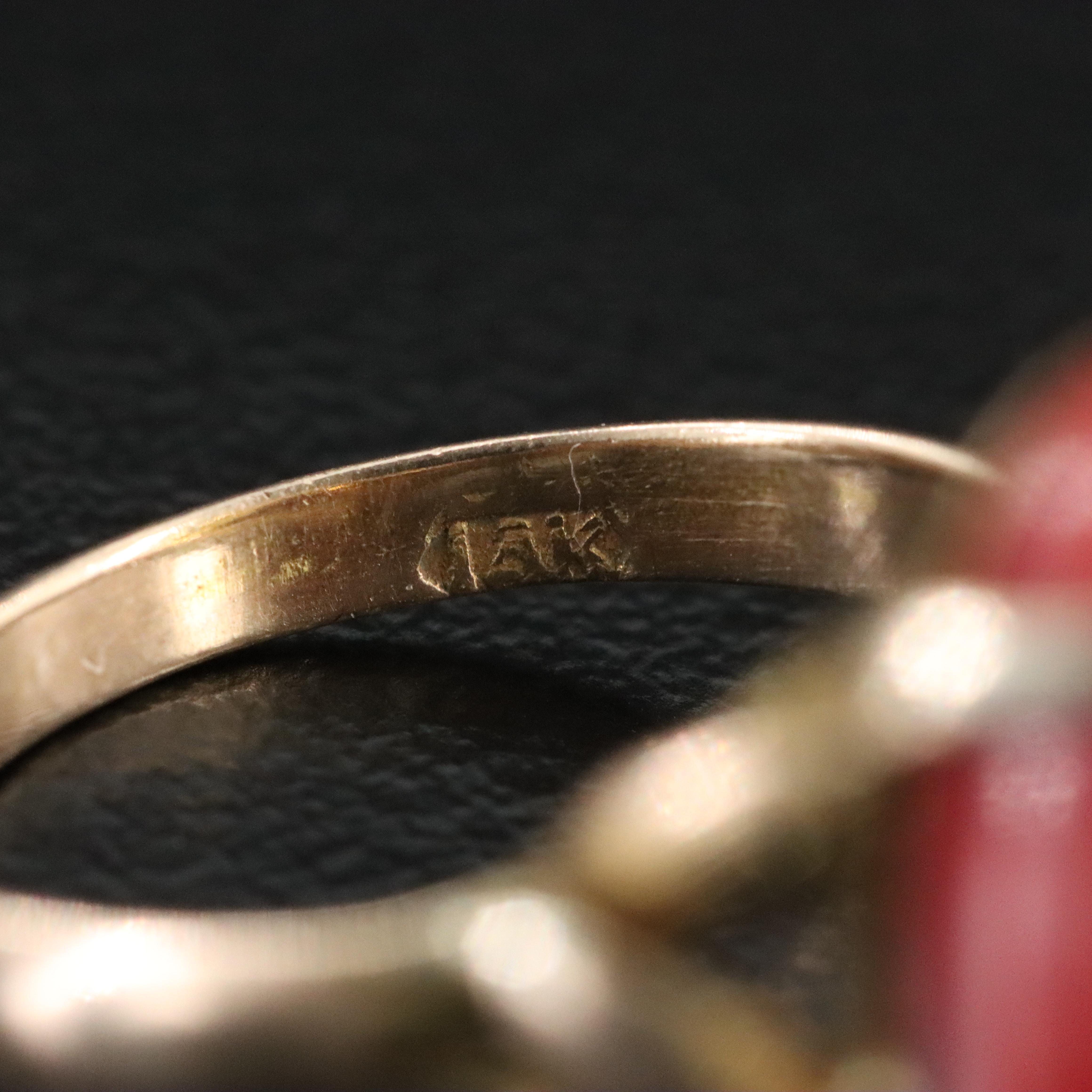 Vintage 14K Coral Ring