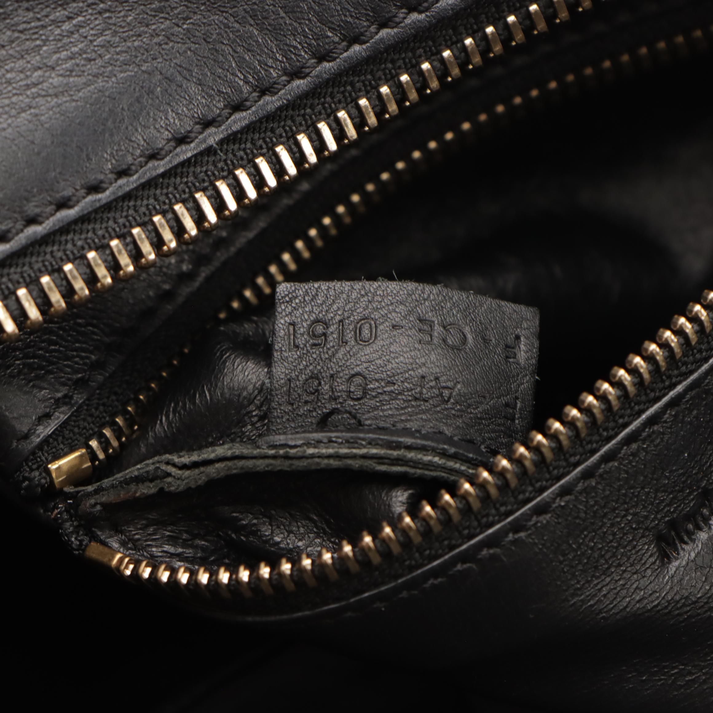 Céline Micro Luggage Tote in Black Calfskin Leather