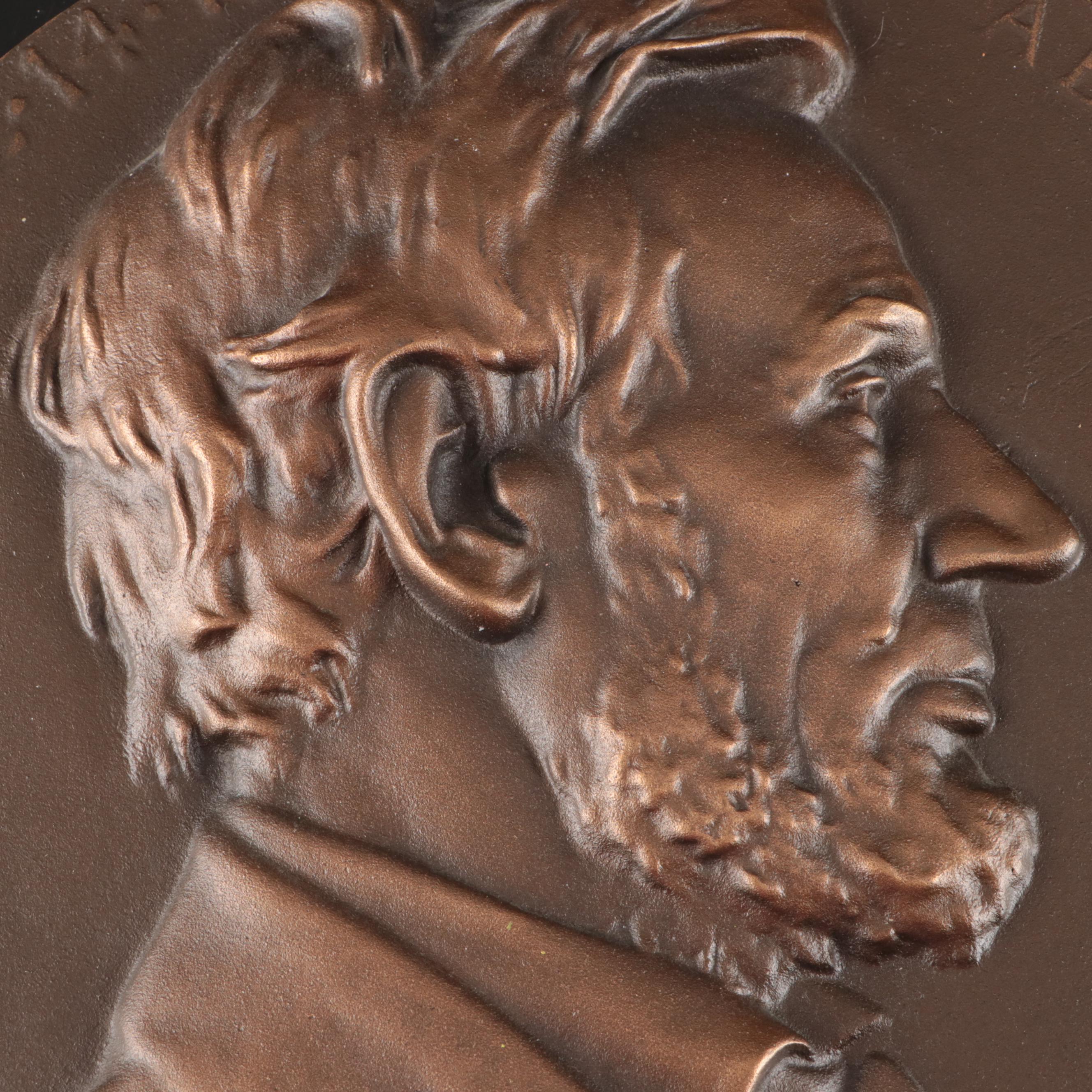 Bronze Abraham Lincoln Commemorative Wall Hanging