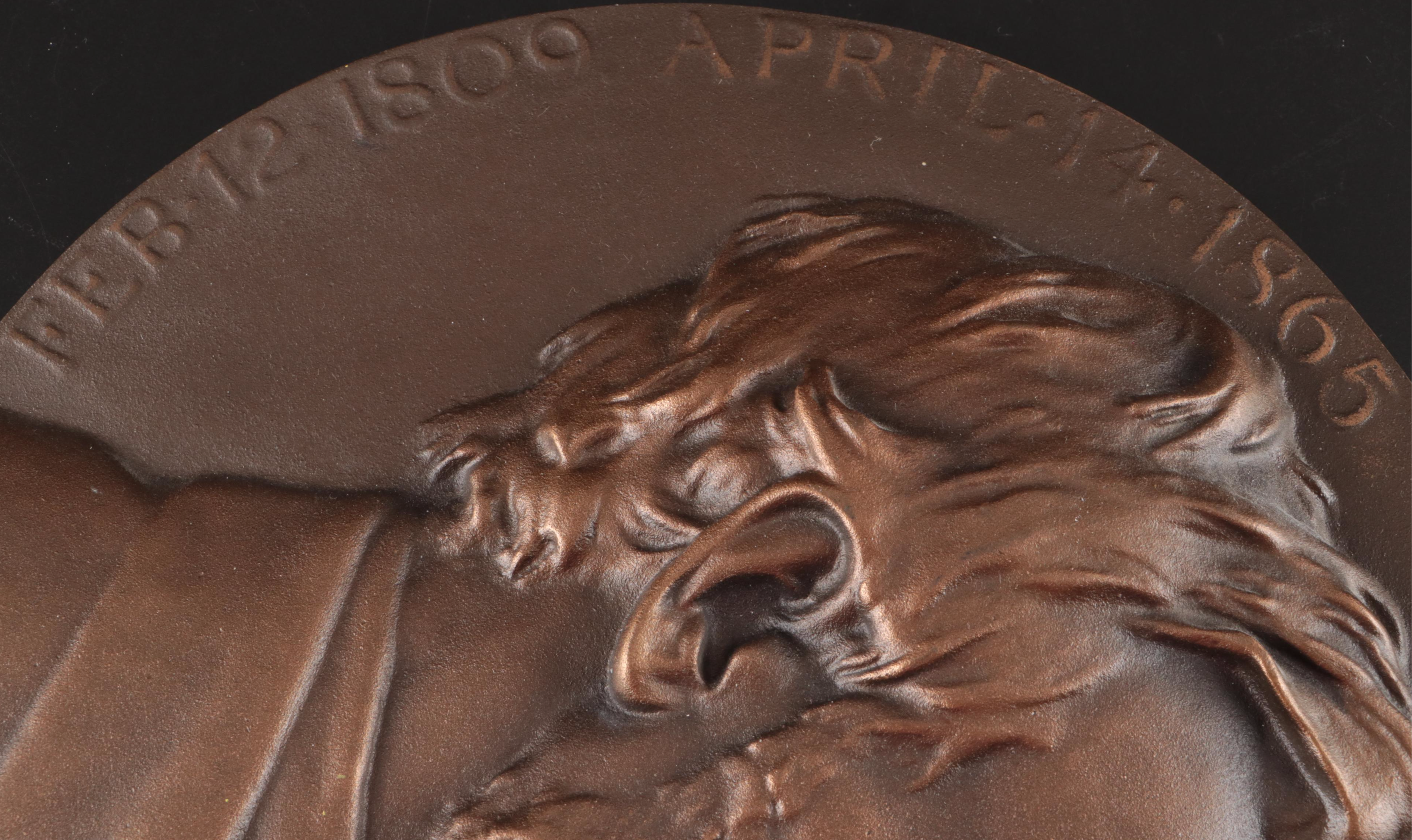 Bronze Abraham Lincoln Commemorative Wall Hanging