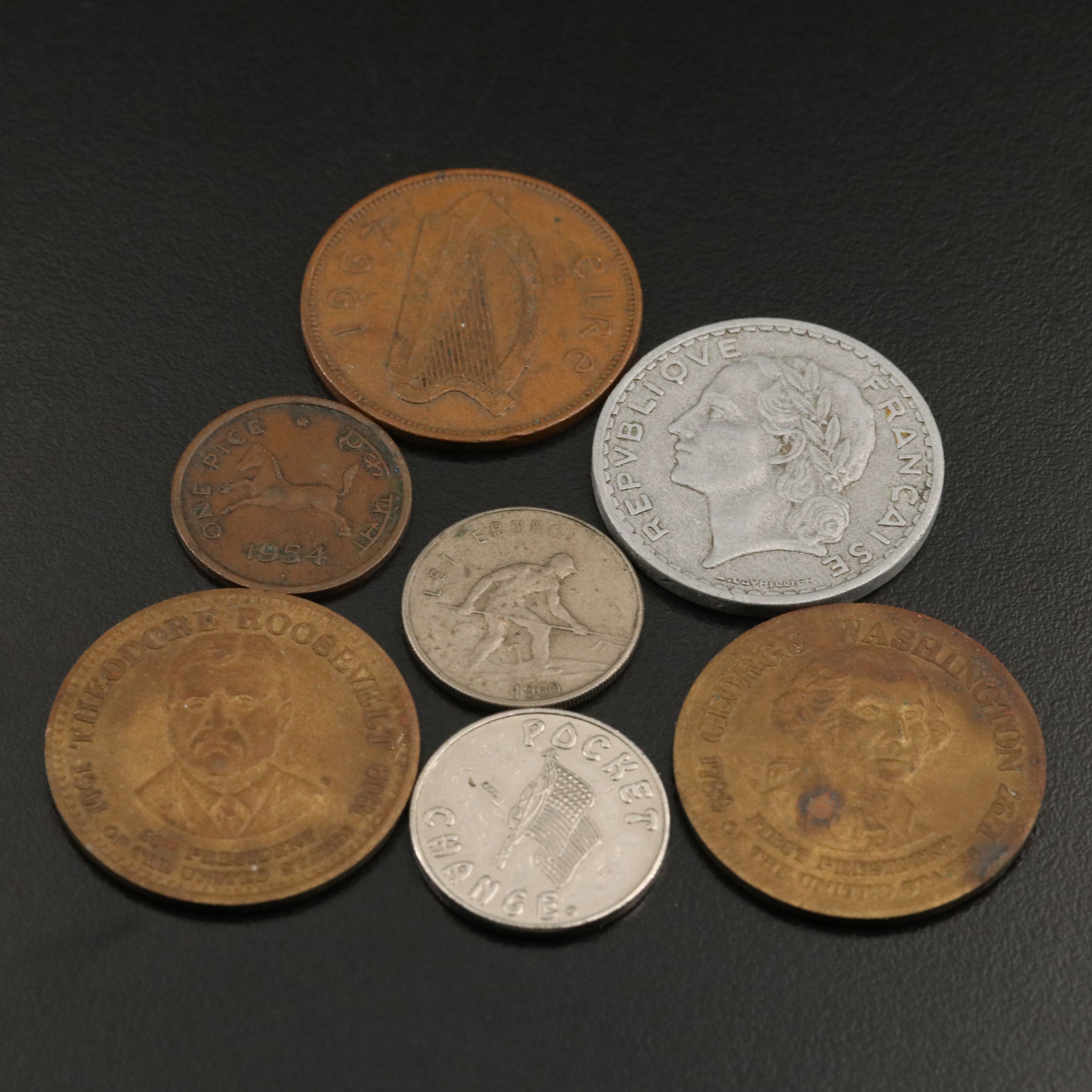 Group of Medals, Tokens, and Foreign Coins