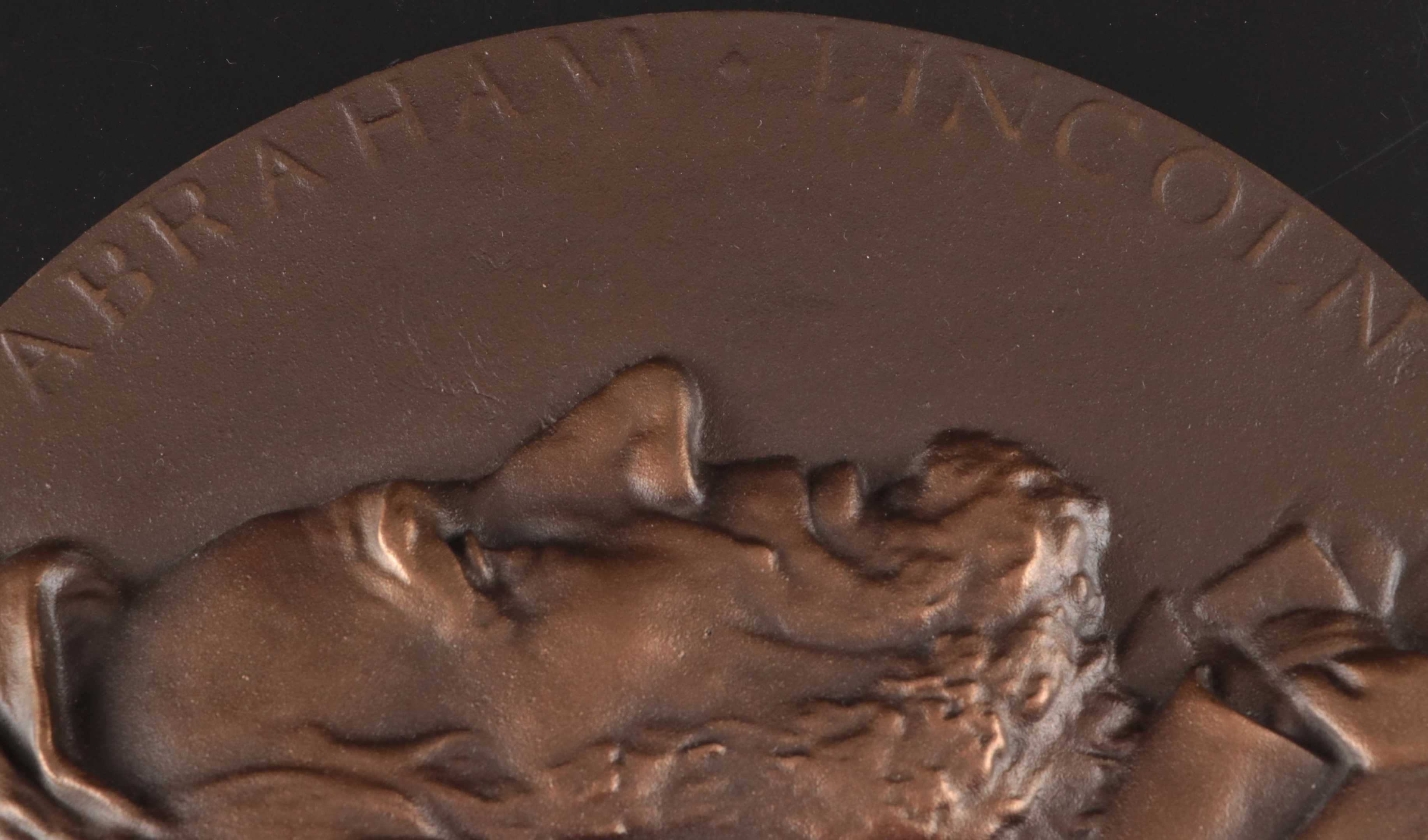 Bronze Abraham Lincoln Commemorative Wall Hanging