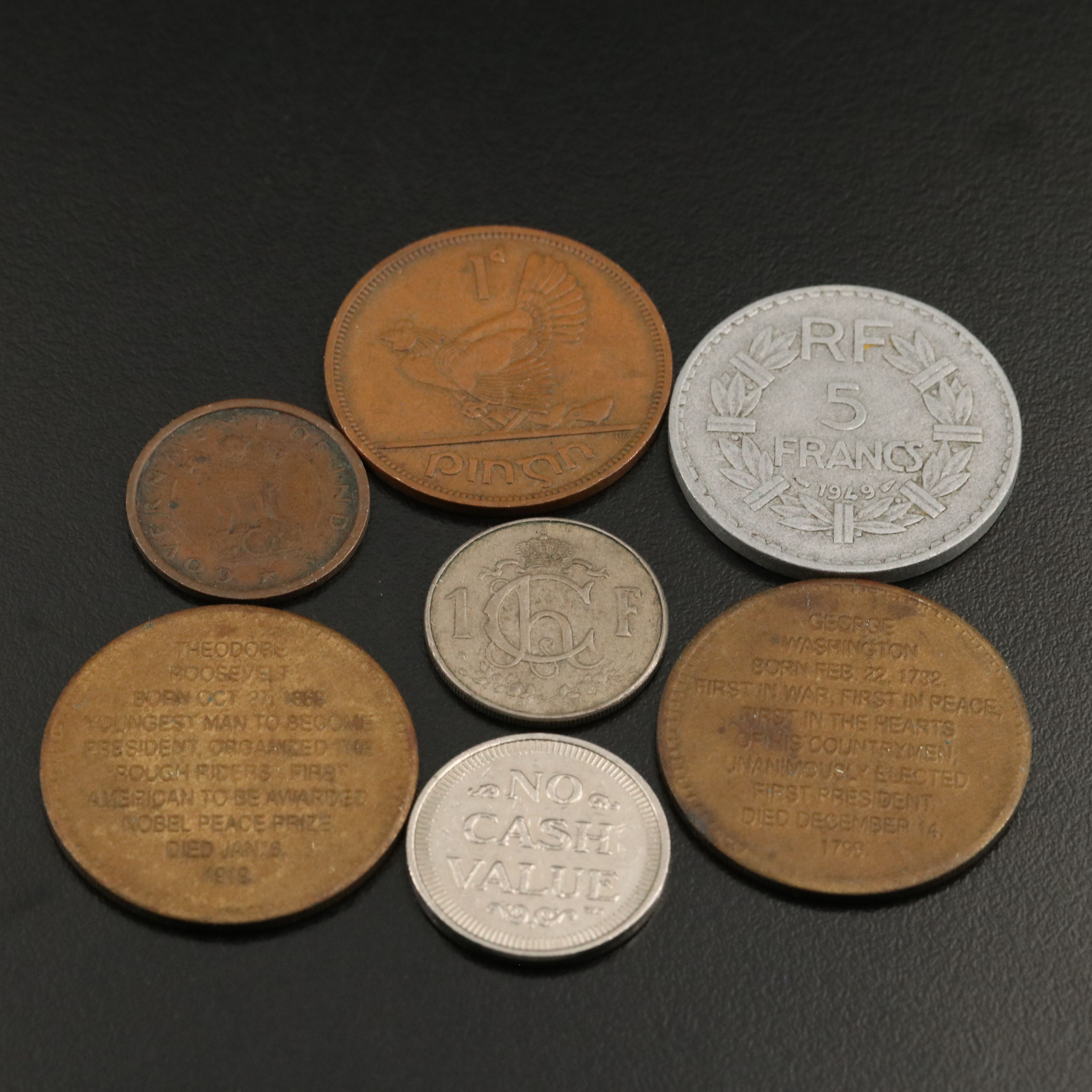 Group of Medals, Tokens, and Foreign Coins