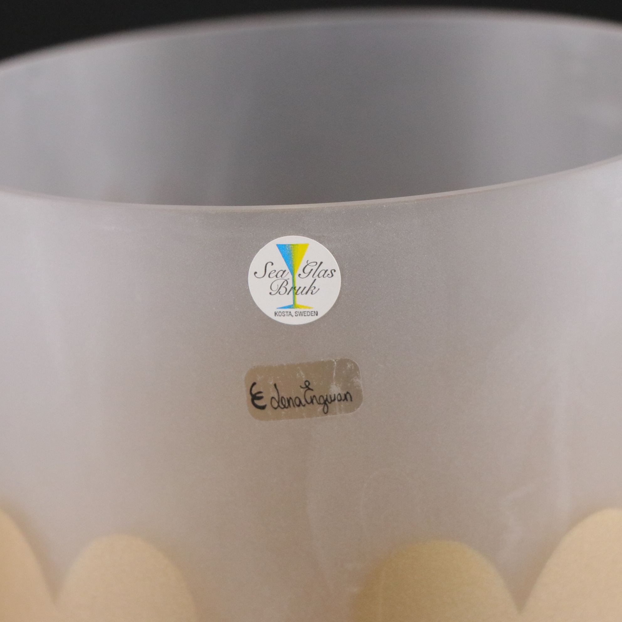 Two Kosta Lena Engman "Sea Glas Bruk" Vases