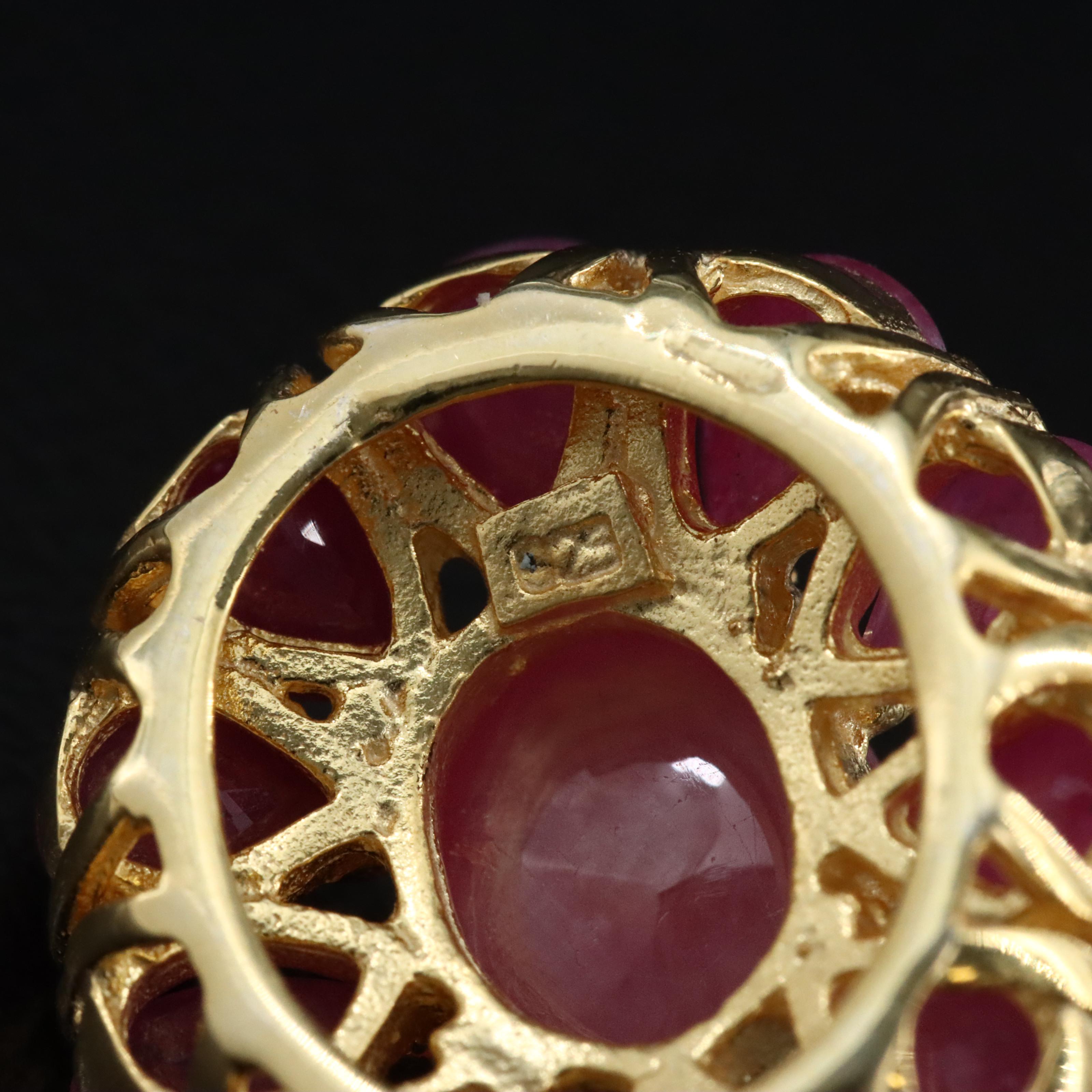 Sterling Ruby Floral Earrings