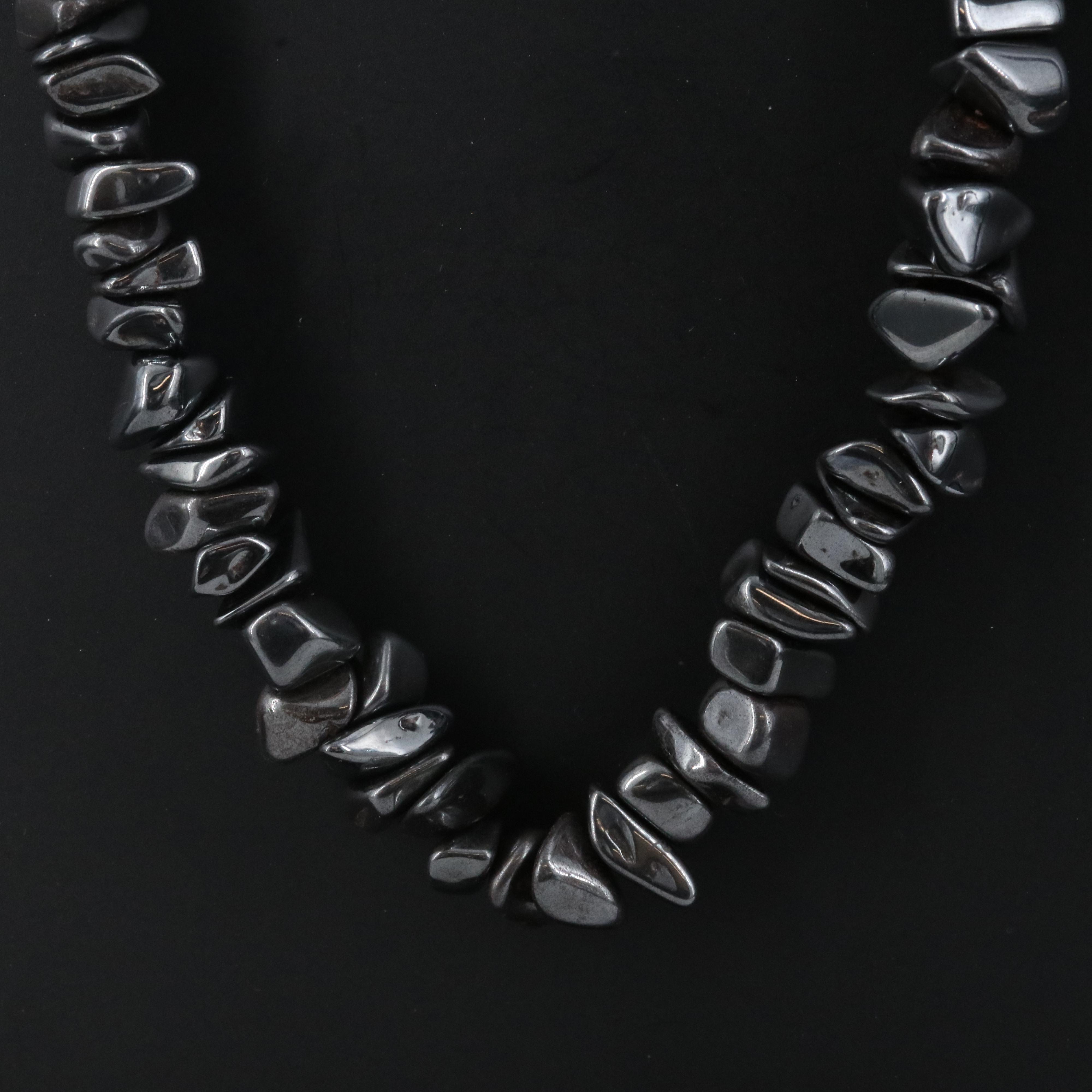 Faux Hematite Necklace