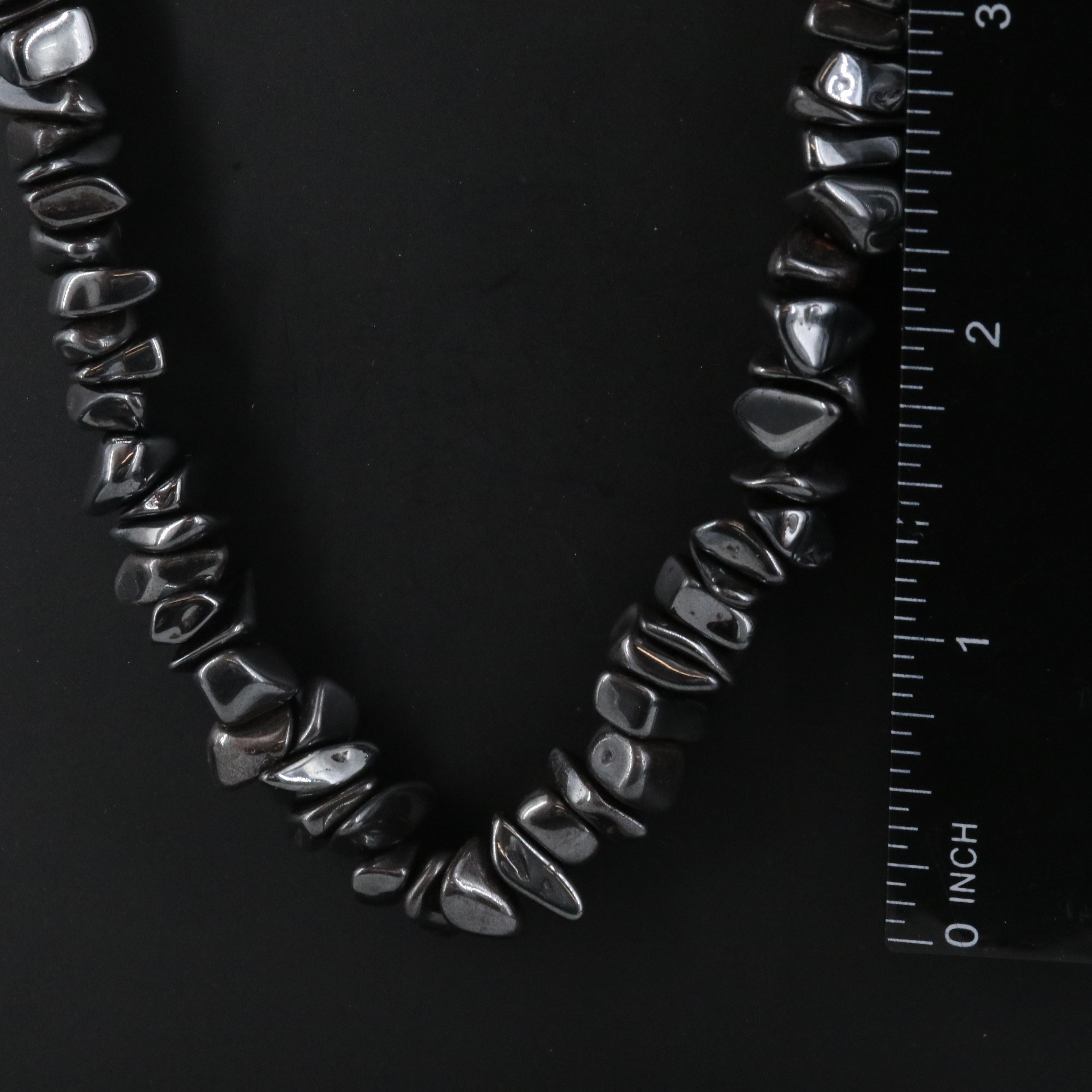 Faux Hematite Necklace