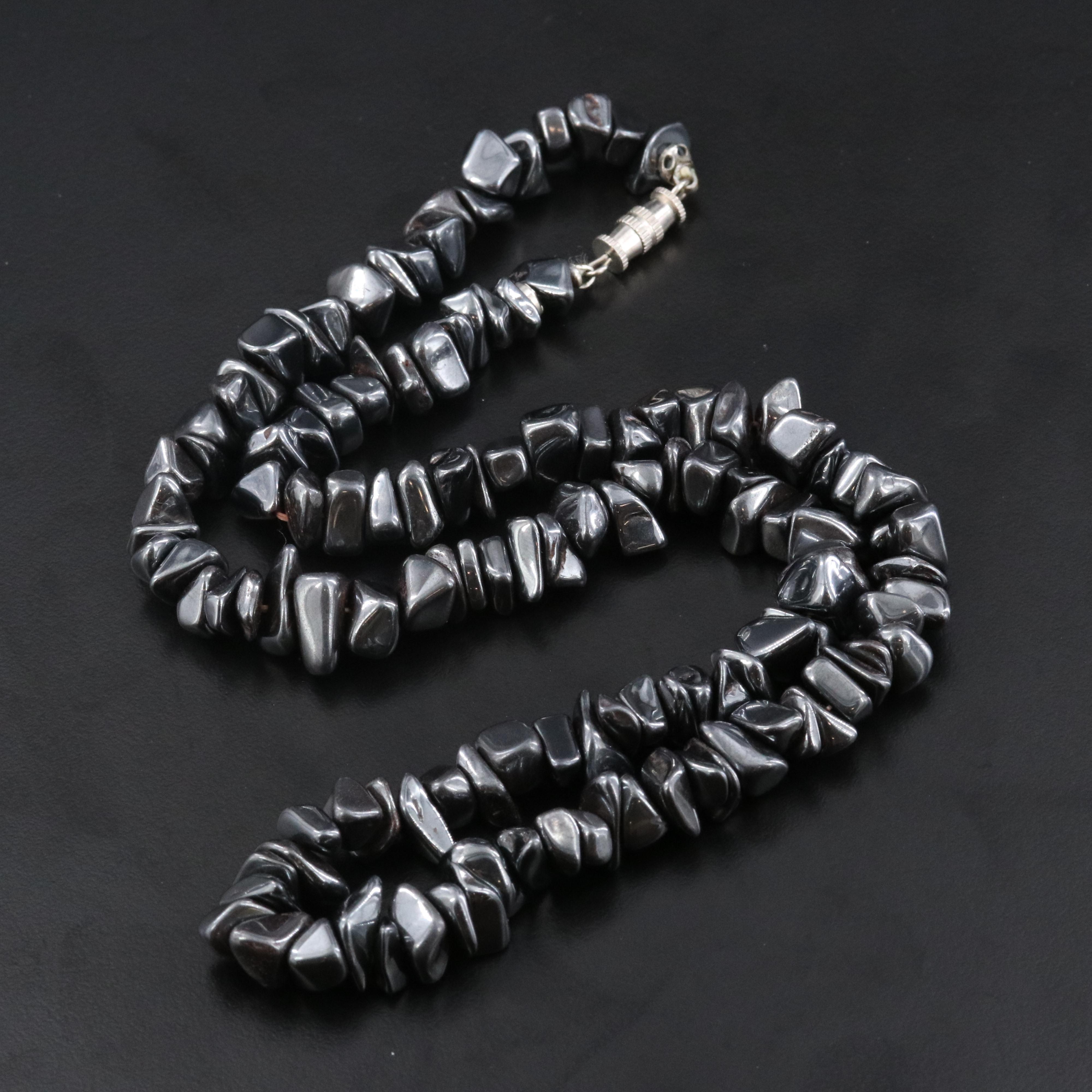 Faux Hematite Necklace