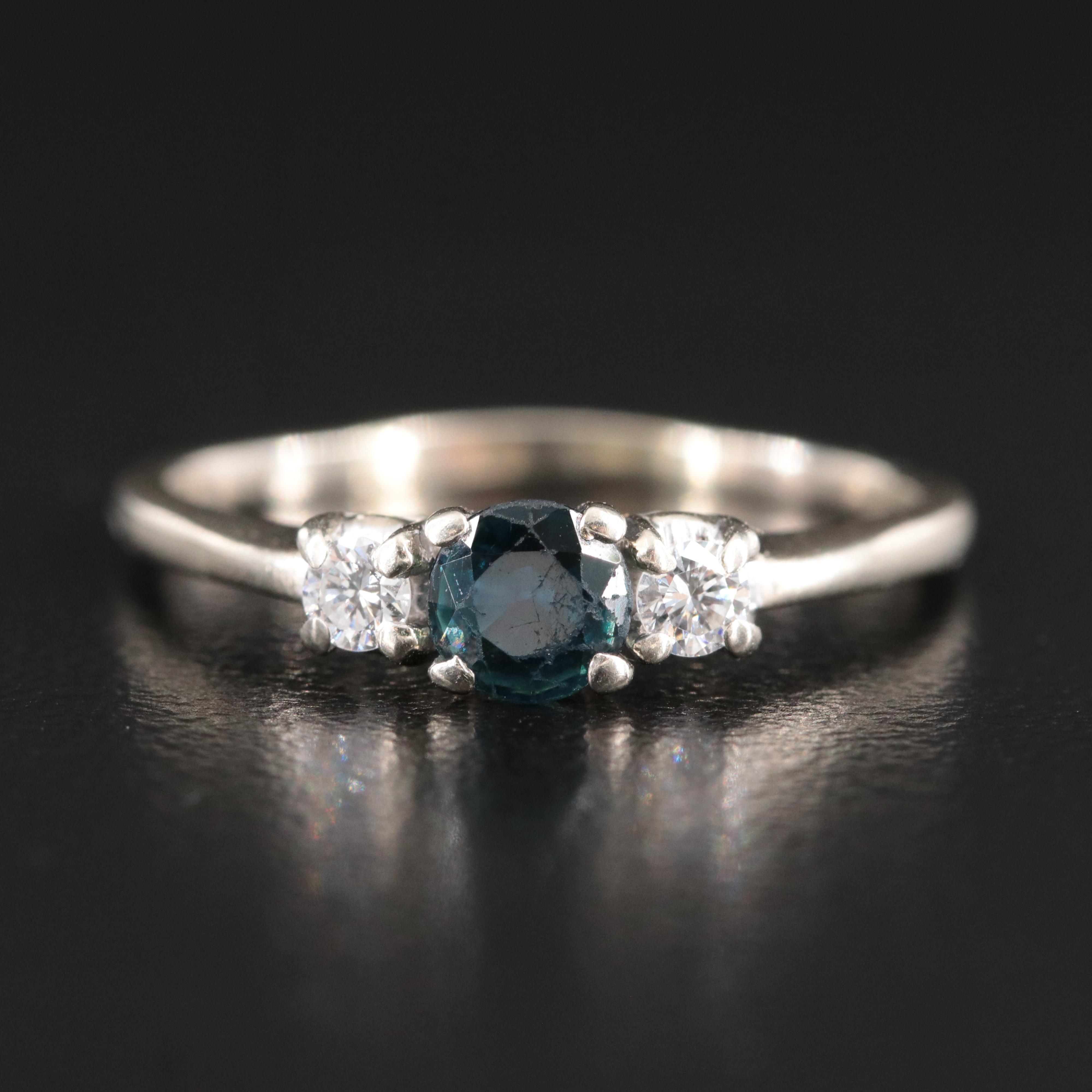 14K Sapphire and Diamond Ring