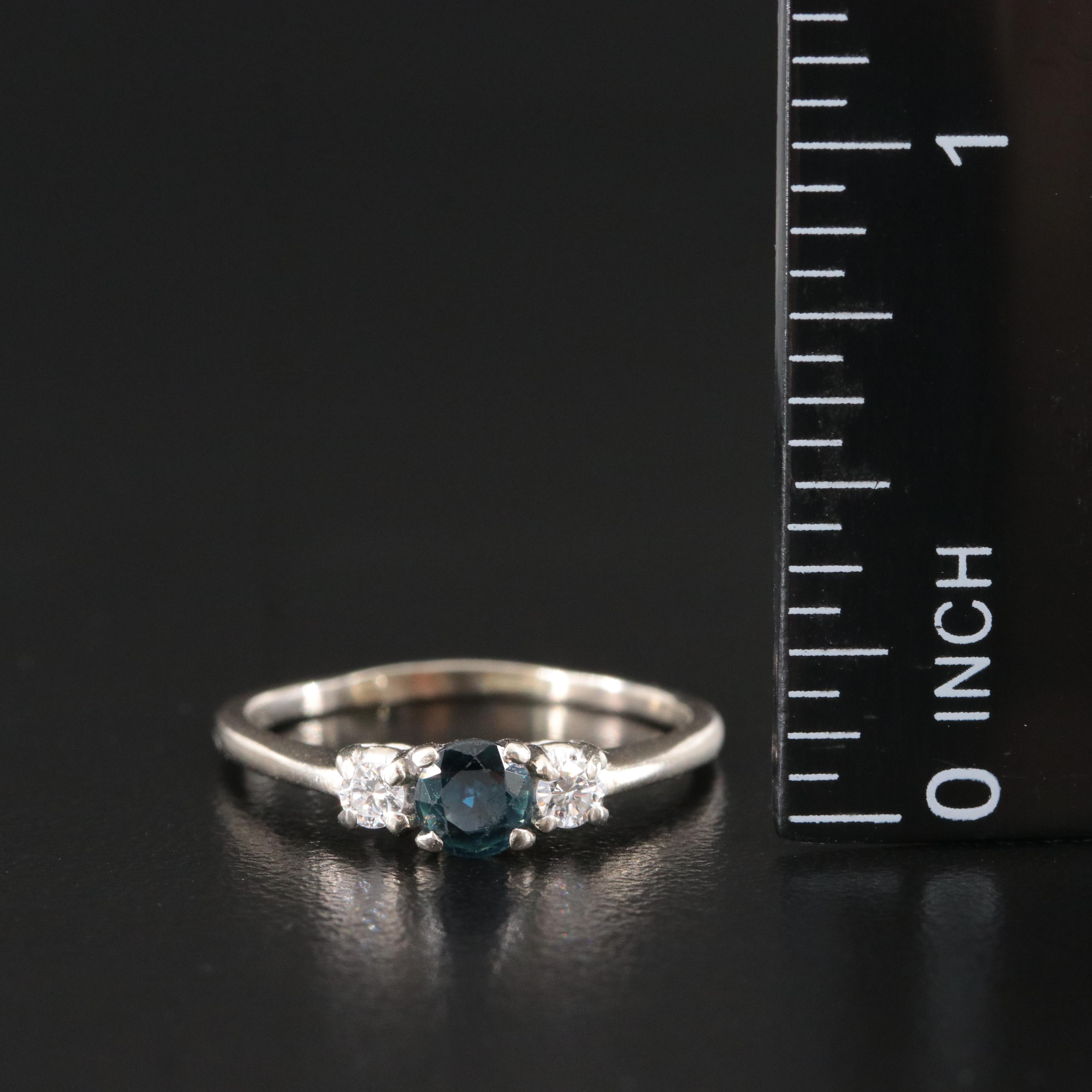 14K Sapphire and Diamond Ring