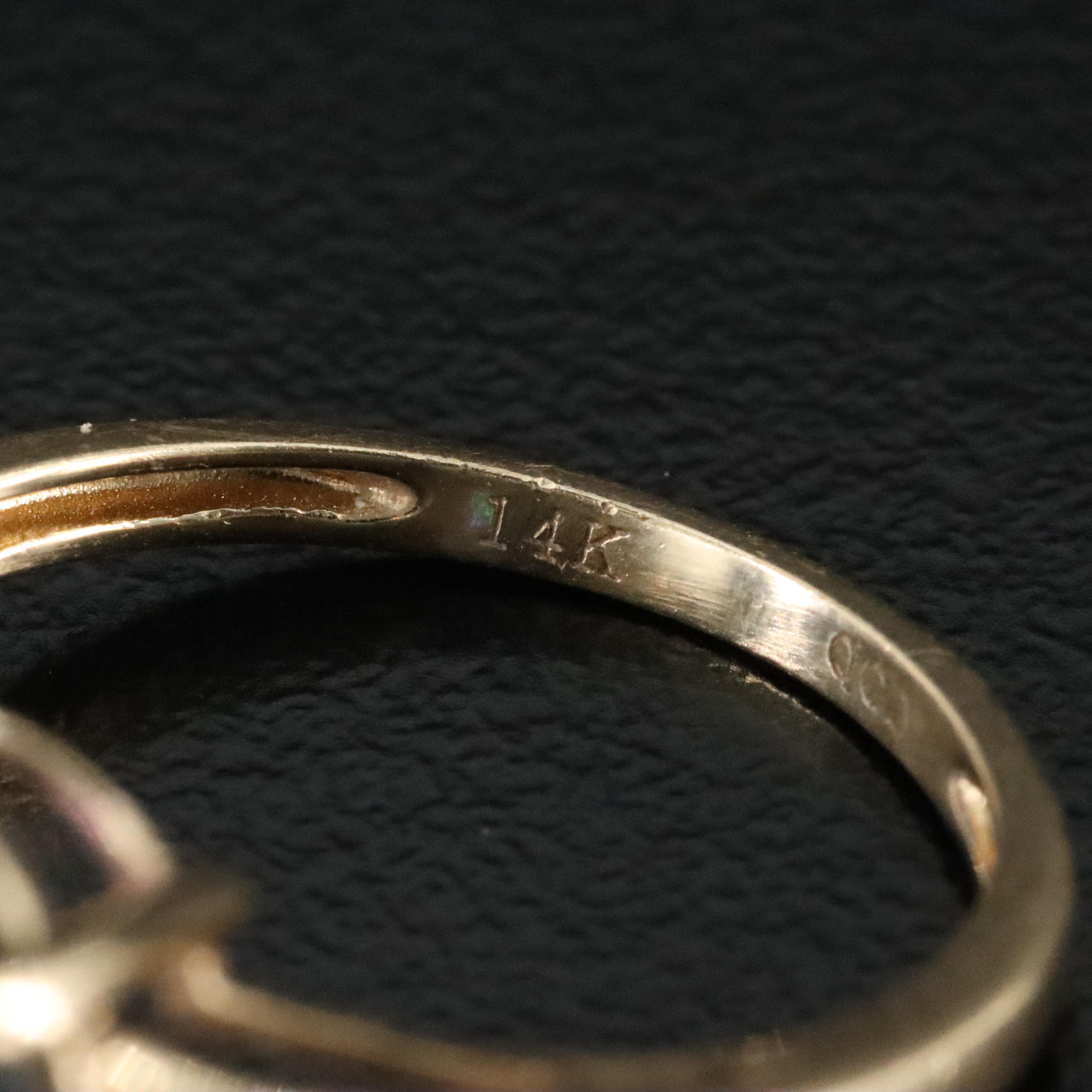 14K Mystic Topaz and Diamond Ring