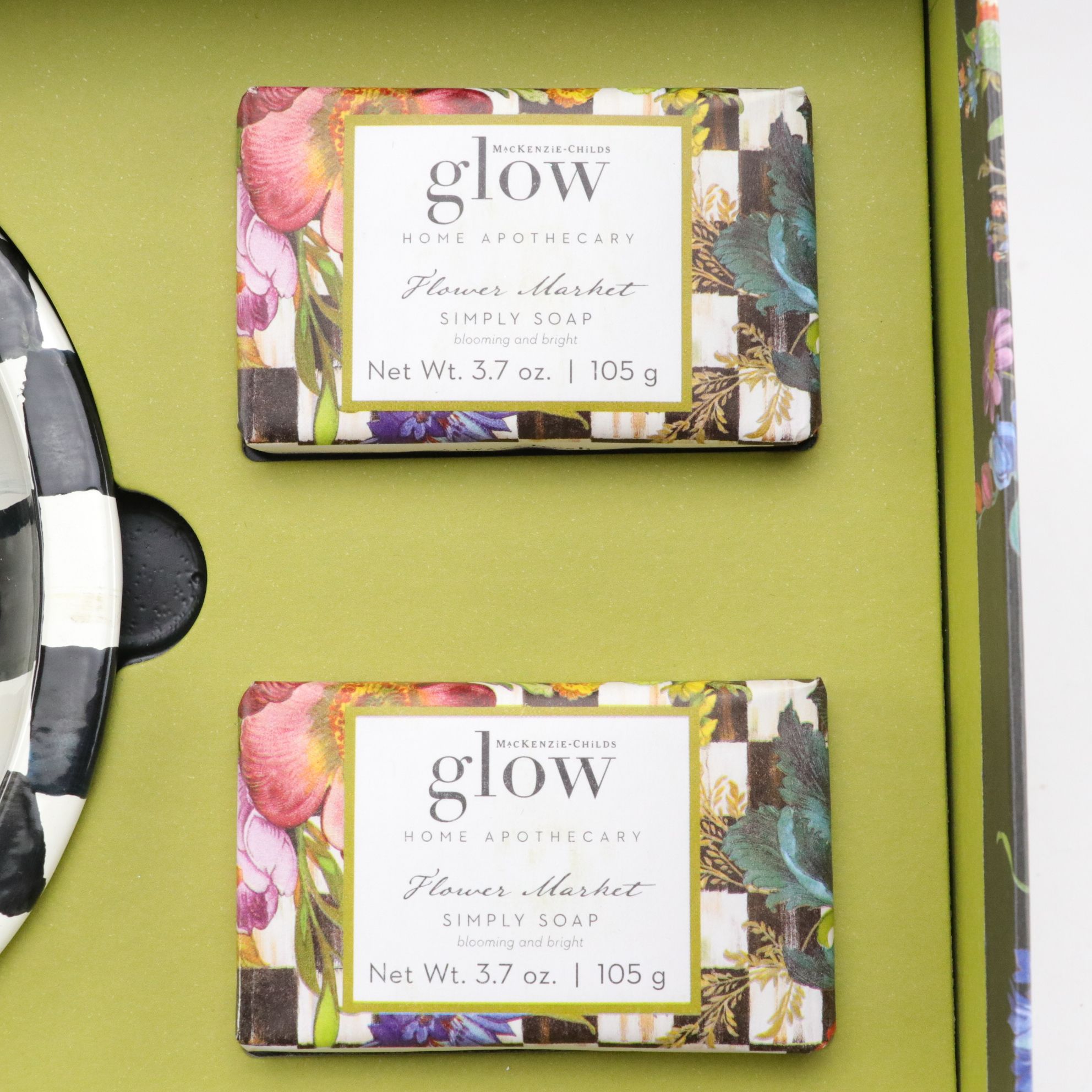 MacKenzie Childs "Flower Market" Picture Frame & Home Apothecary Kit