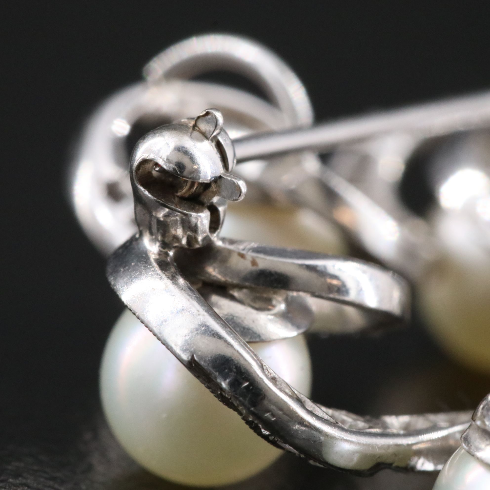 Vintage 14K Pearl and Diamond Brooch