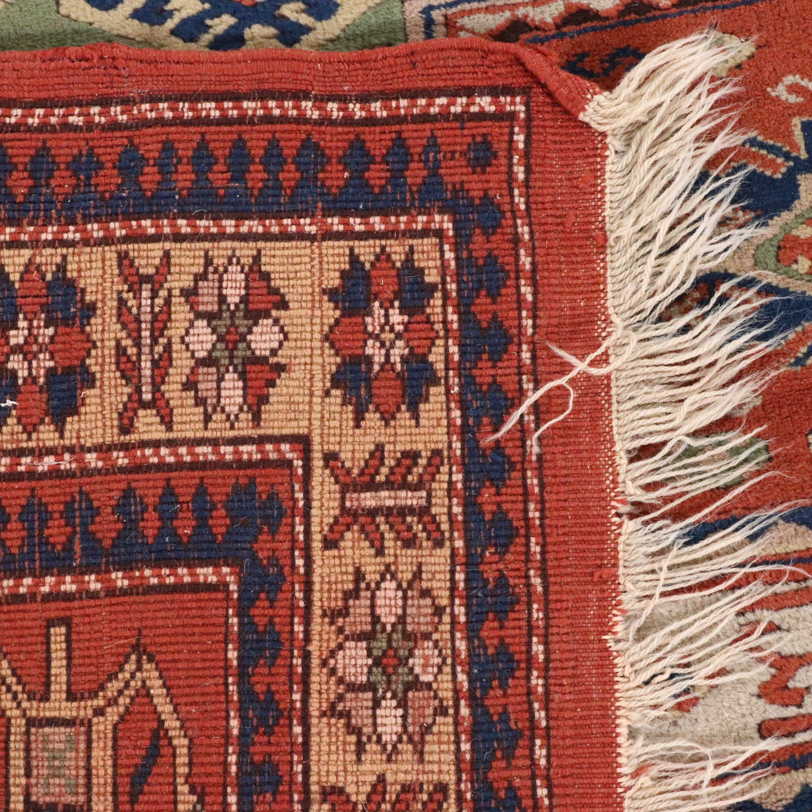 3'10 x 6'3 Hand-Knotted Caucasian Kazak Area Rug