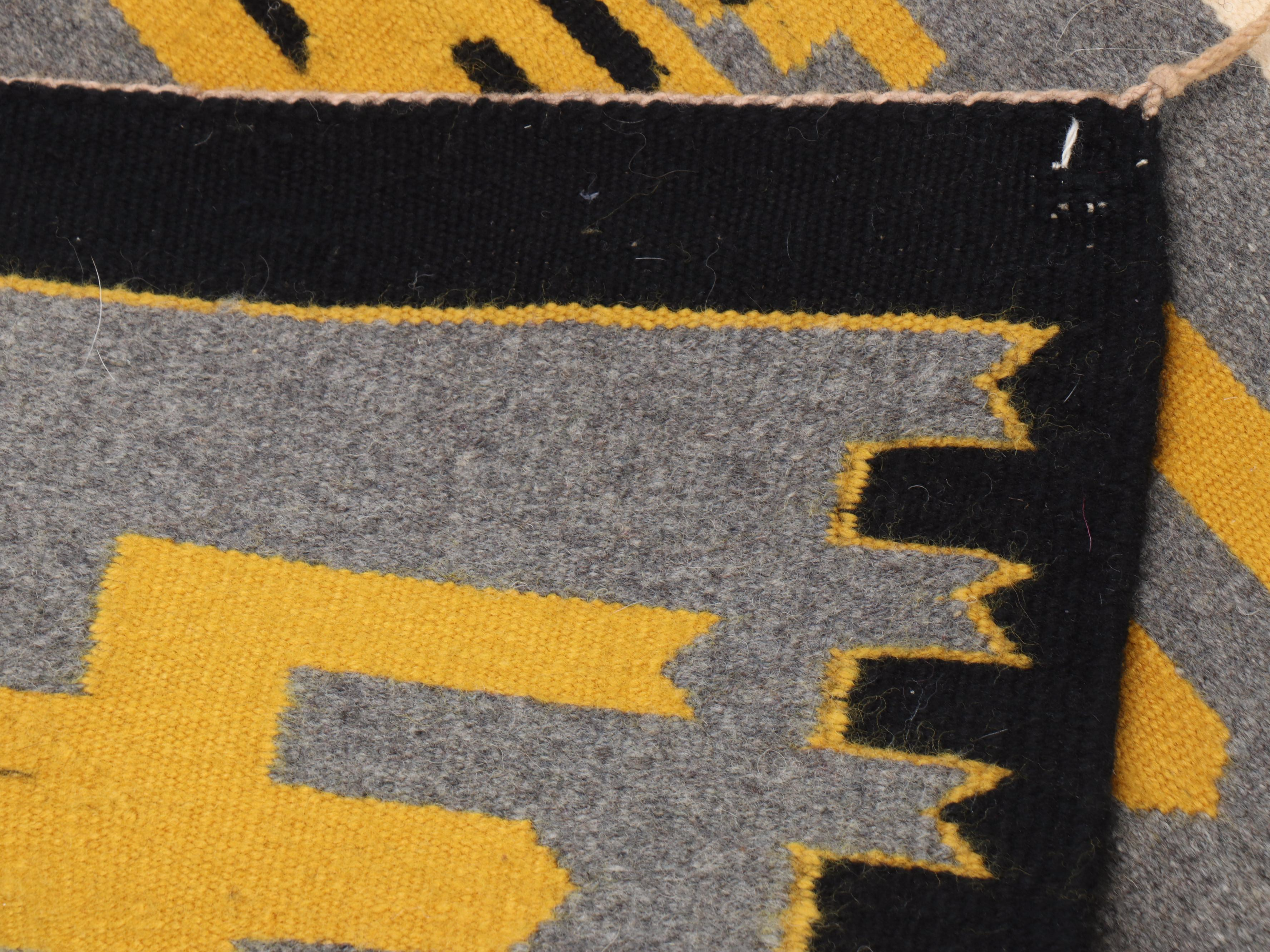 2' x 2'4 Handwoven Navajo Diné "Yei" Accent Rug