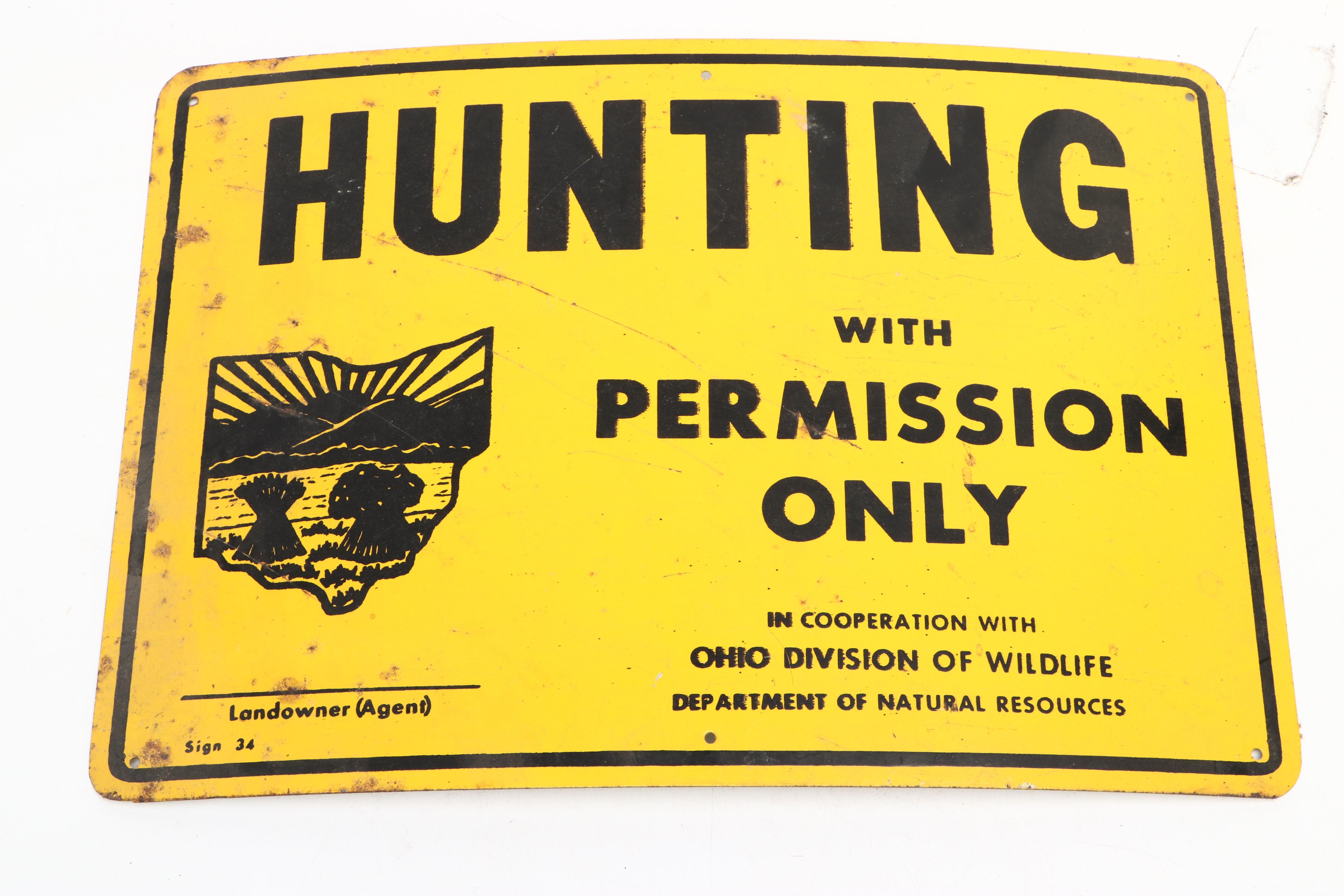 Ohio Division of Wildlife Sign and Dr. Lynas' Products Fly Swatters