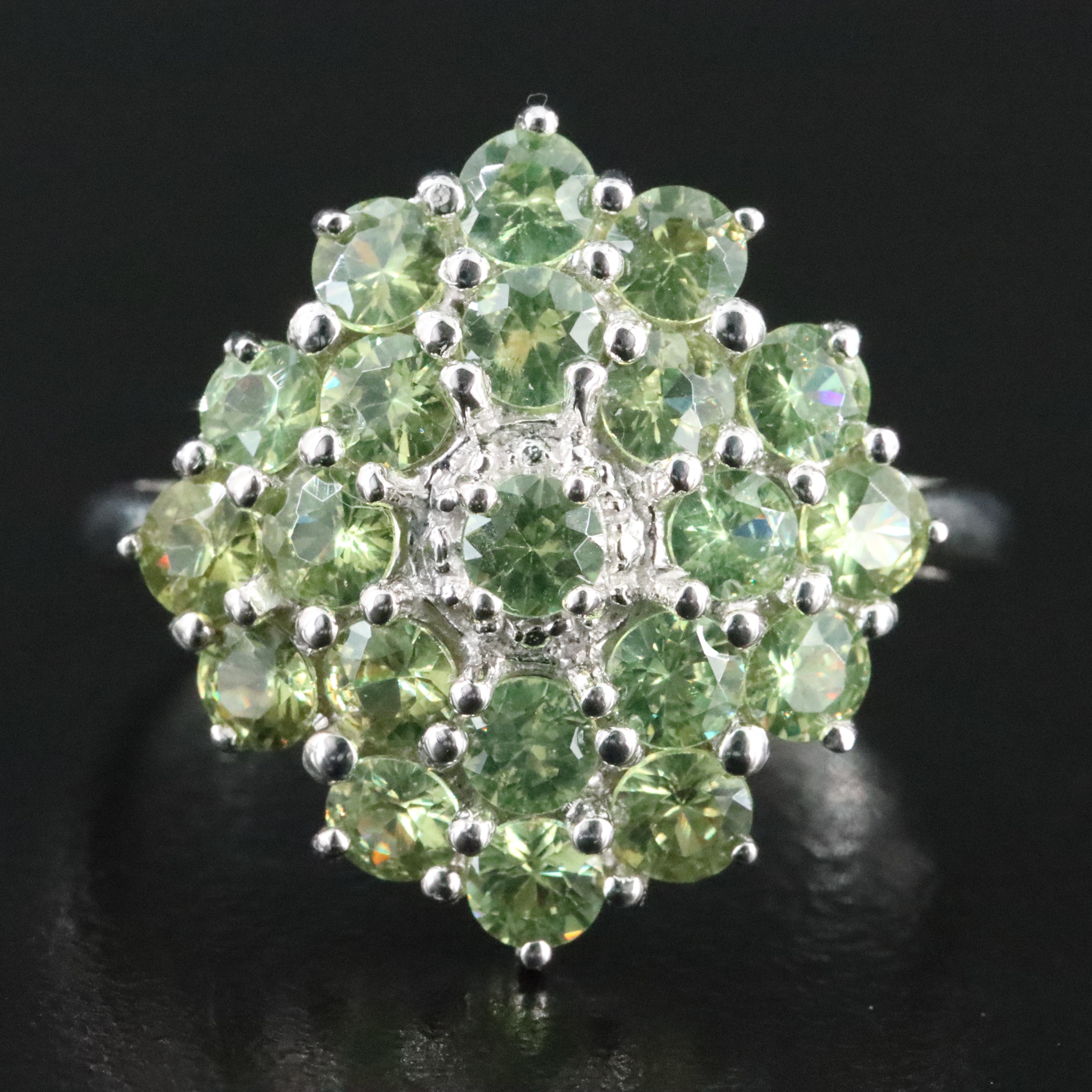 9K Demantoid Garnet Ring