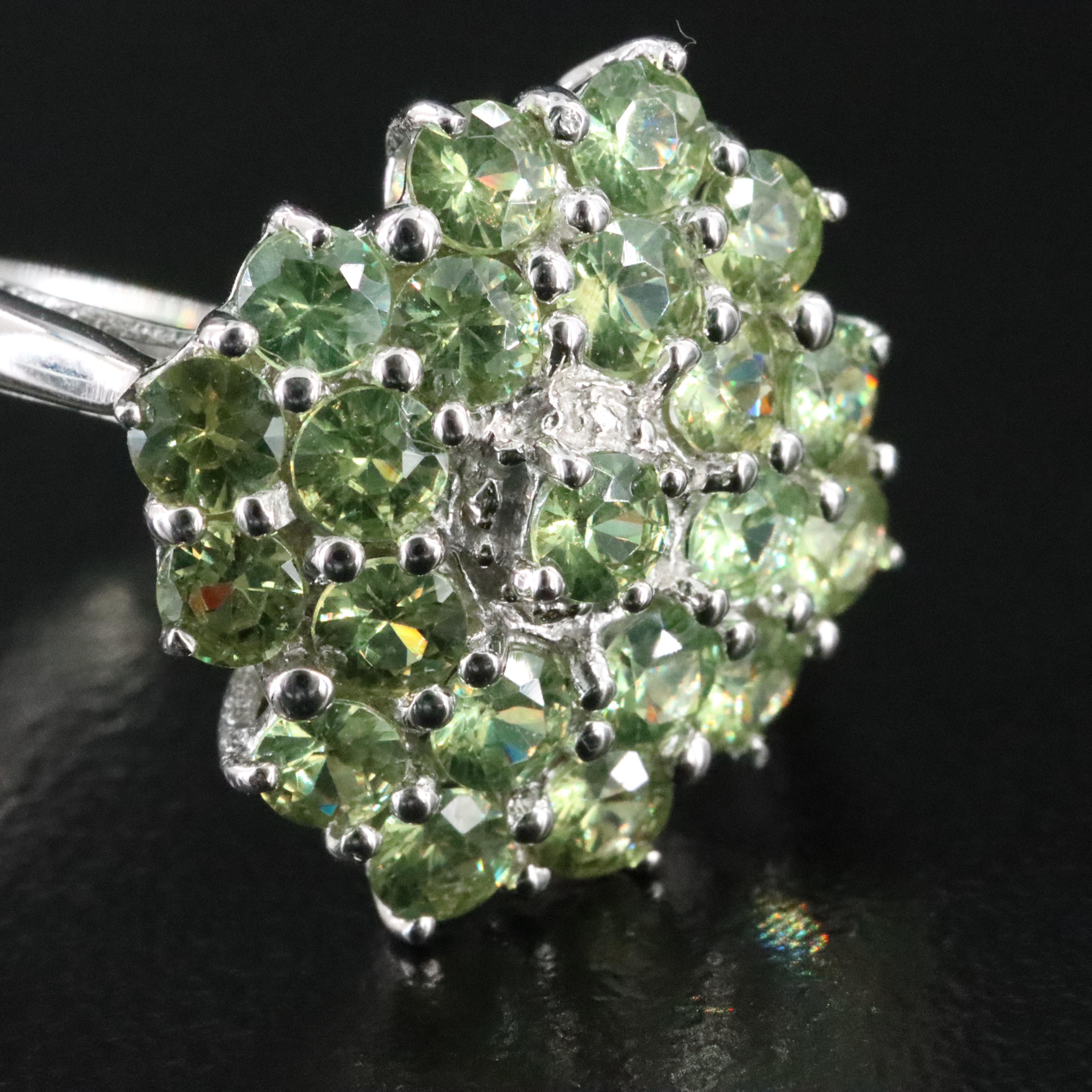 9K Demantoid Garnet Ring